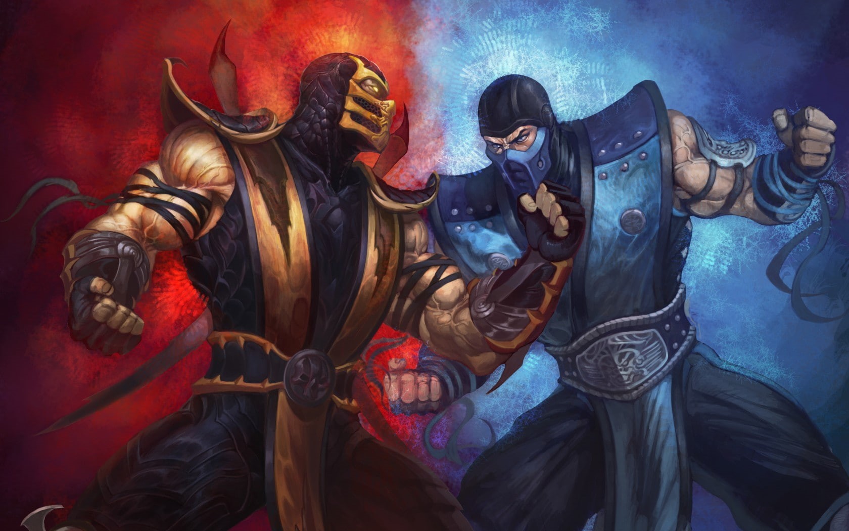 drawing, 720P, mortal, sub, hd, zero, video games, kombat, scorpion, HD Wallpaper