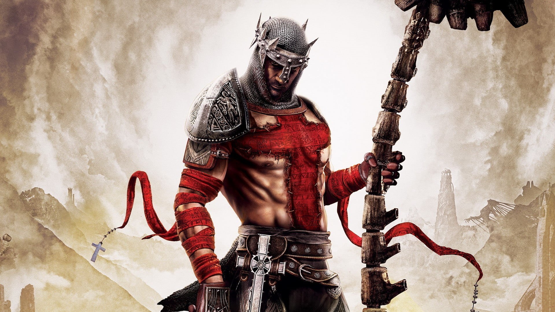 clothing, aggression, architecture, people, work helmet, protection, 1080P, battle, sword, government, Dantes Inferno, fighting, holding, warrior - person, HD Wallpaper