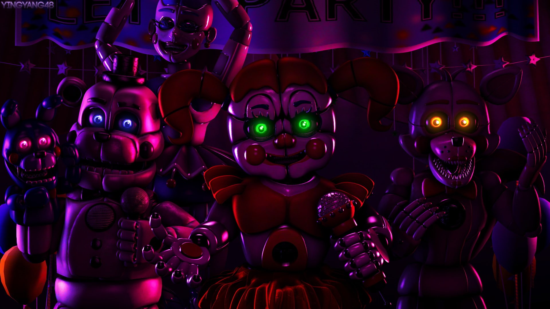 Five Nights at Freddys, Five Nights at Freddys: Sister Location, 1080P, HD Wallpaper