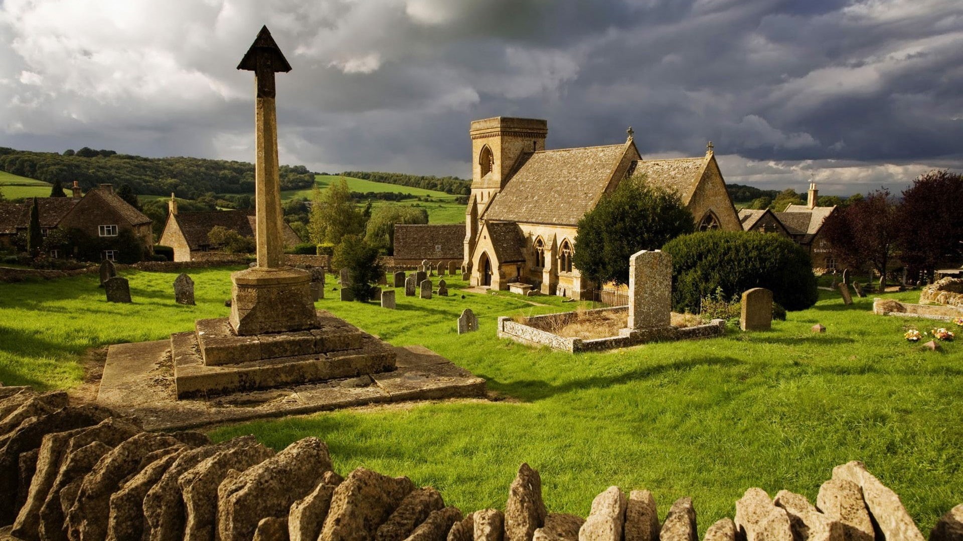 ancient civilization, clouds, UK, graveyards, sky, outdoors, archaeology, fence, built structure, old building, England, day, trees, cemetery, travel, ruined, HD Wallpaper