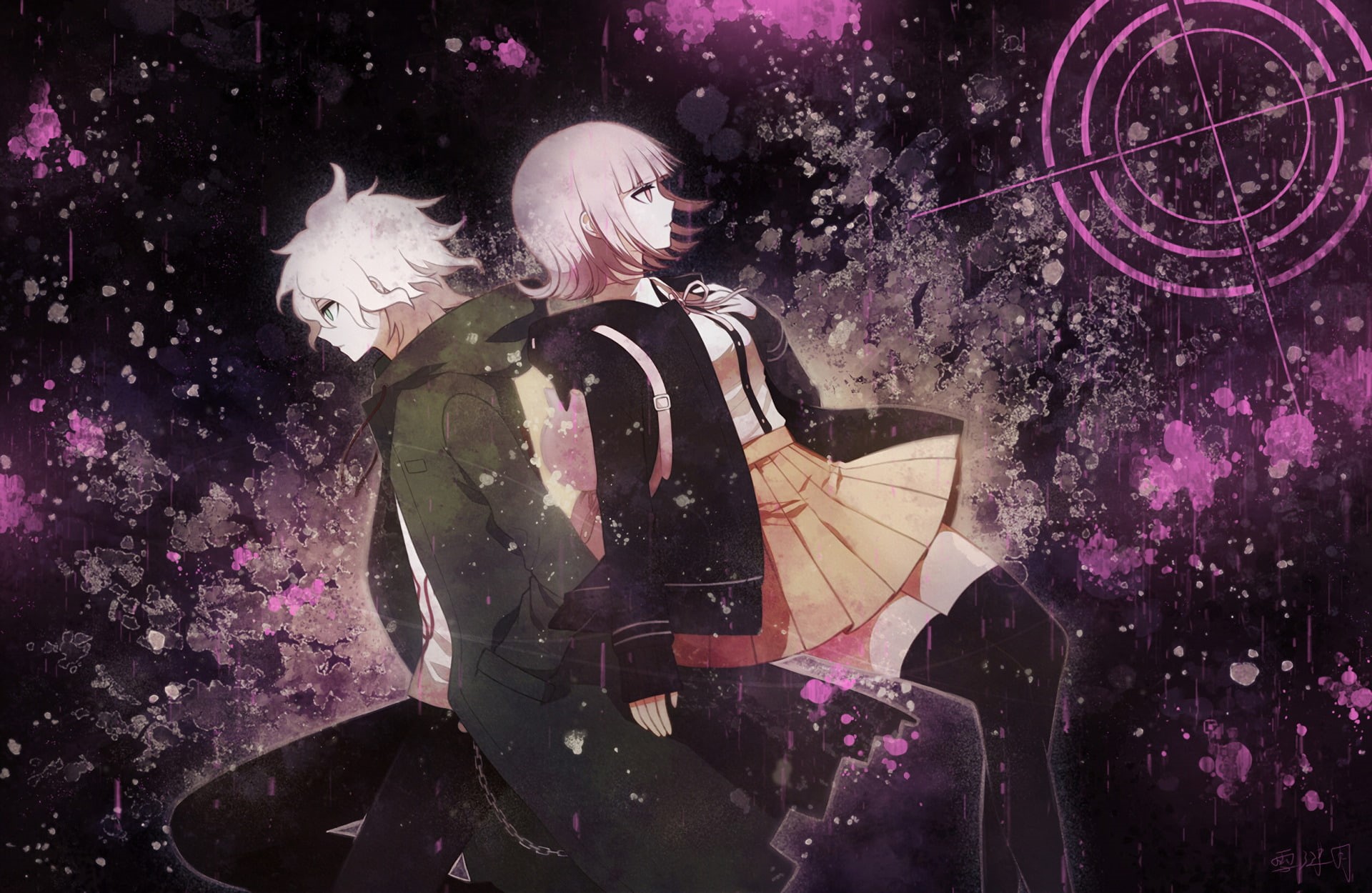 digital composite, clothing, lifestyles, Danganronpa 2: Goodbye Despair, females, Nagito Komaeda, adult, hair, Danganronpa, three quarter length, costume, HD Wallpaper
