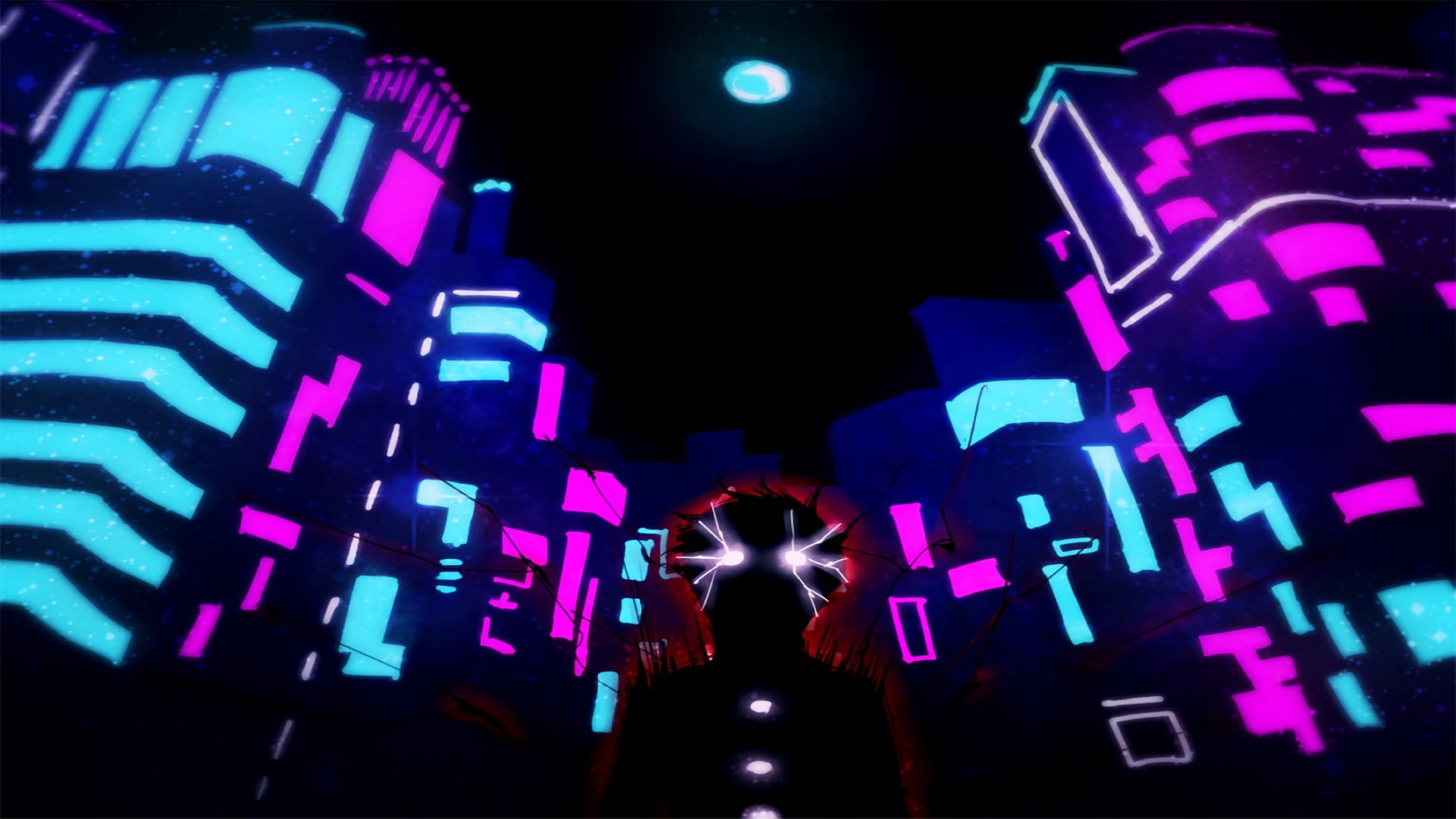 illuminated, light - natural phenomenon, women, outdoors, mob psycho 100, night, adult, arts culture and entertainment, pink color, 1080P, rear view, glowing, HD Wallpaper