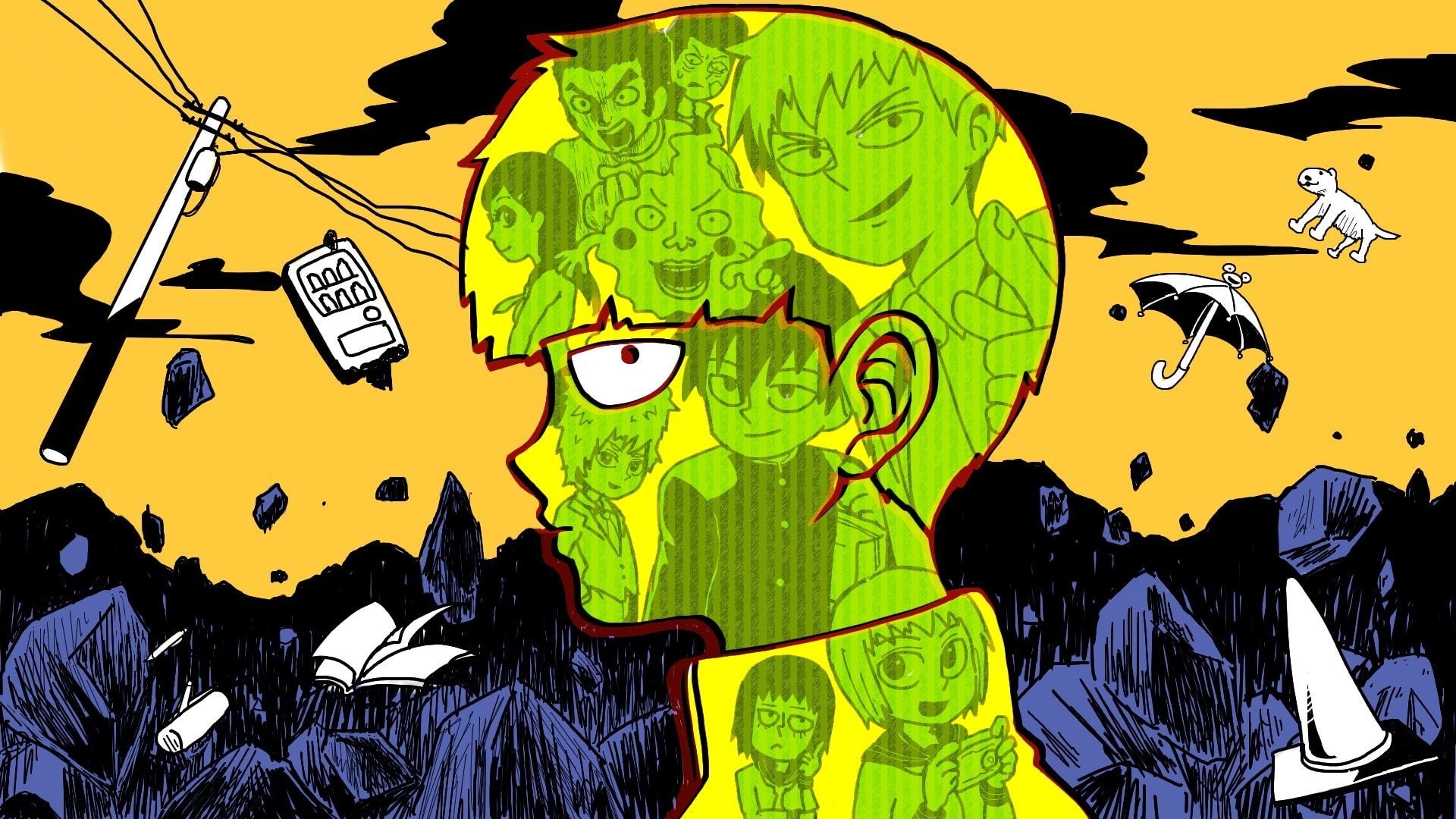 mob psycho 100, 1080P, HD Wallpaper
