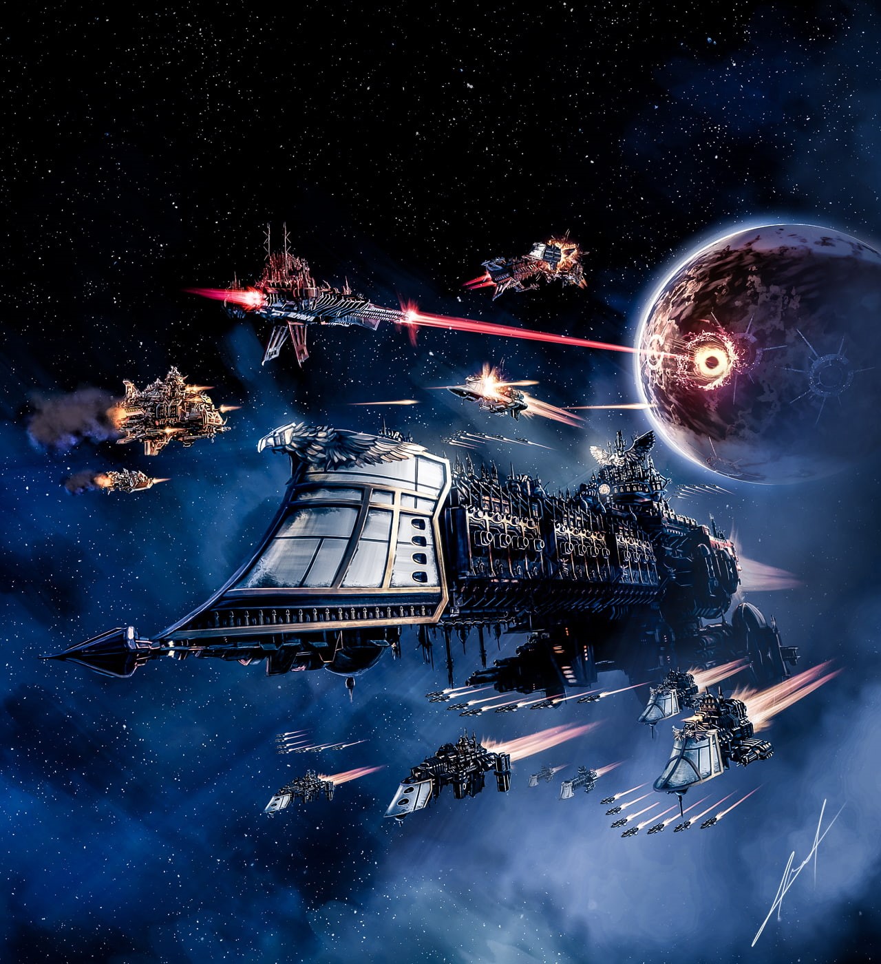 no people, 720P, illuminated, Battlefleet gothic, tree, mode of transportation, transportation, aerial view, motion, Battlefleet Gothic: Armada, plant, Phone HD Wallpaper