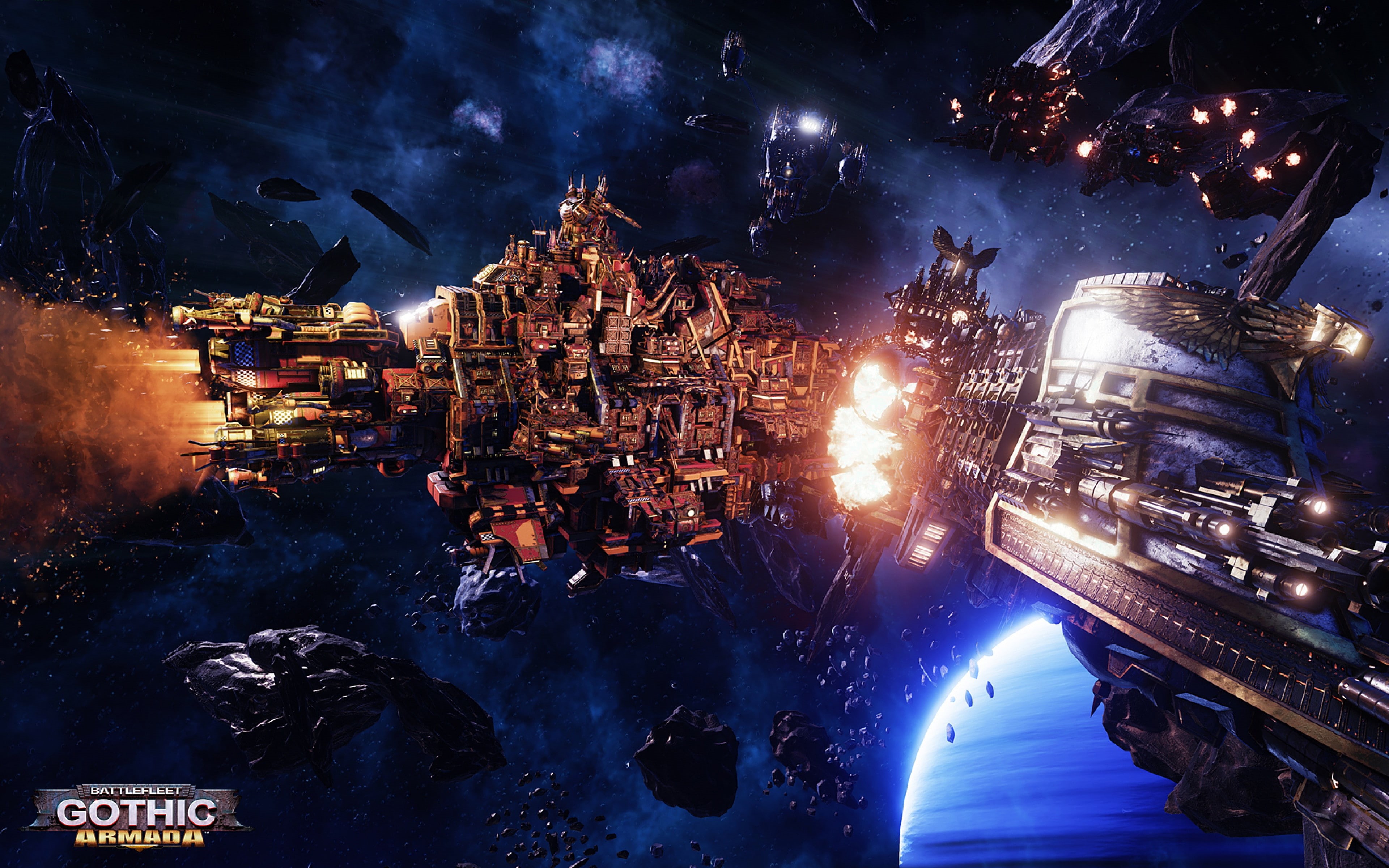 warhammer 40k, black legion, download 3840x2400 battlefleet gothic, battlefleet gothic, 4K, armada backgrounds, HD Wallpaper