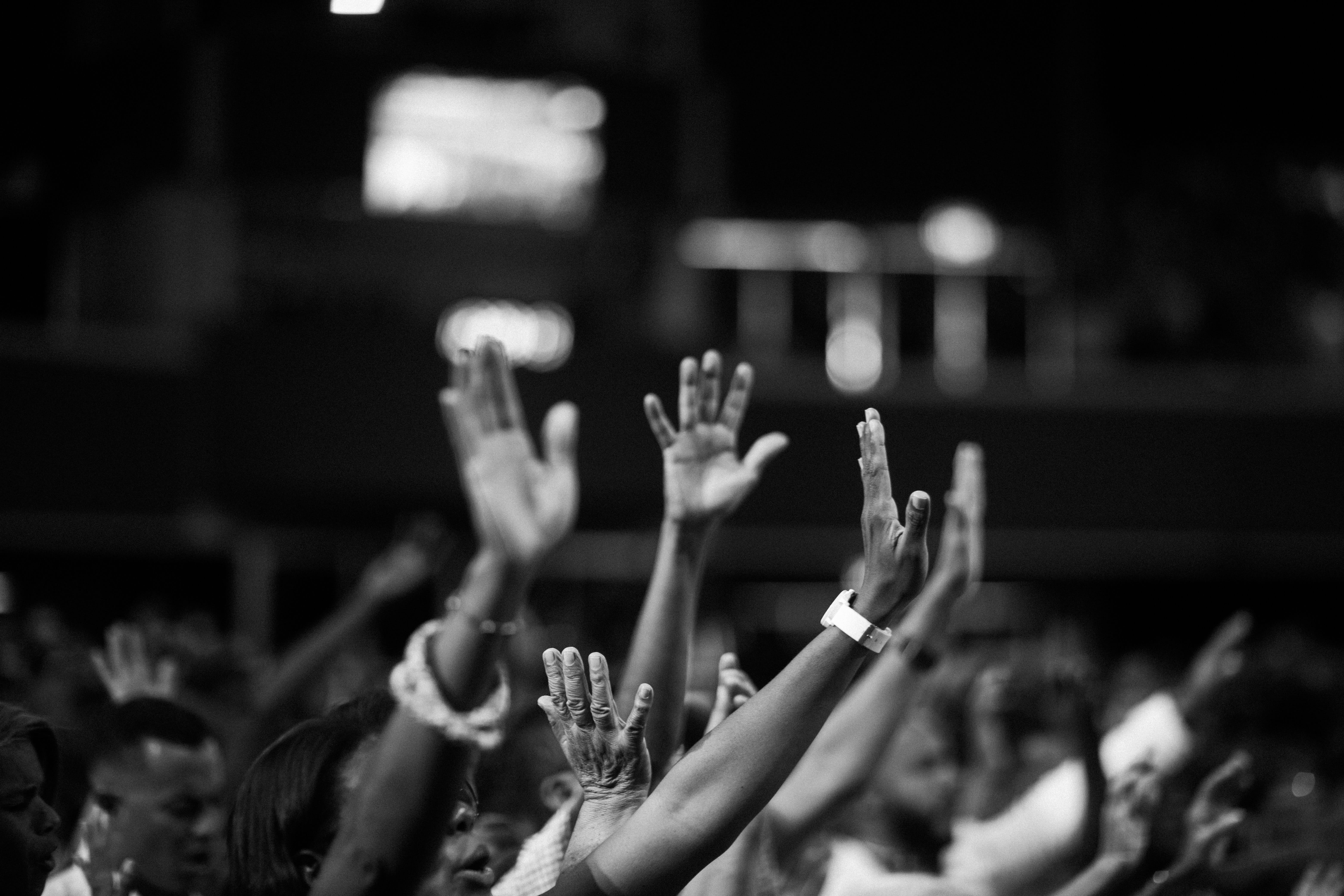 stand, hand raised, group of people, event, human arm, praise, popular music concert, human hand, arts culture and entertainment, adult, group together, HD Wallpaper