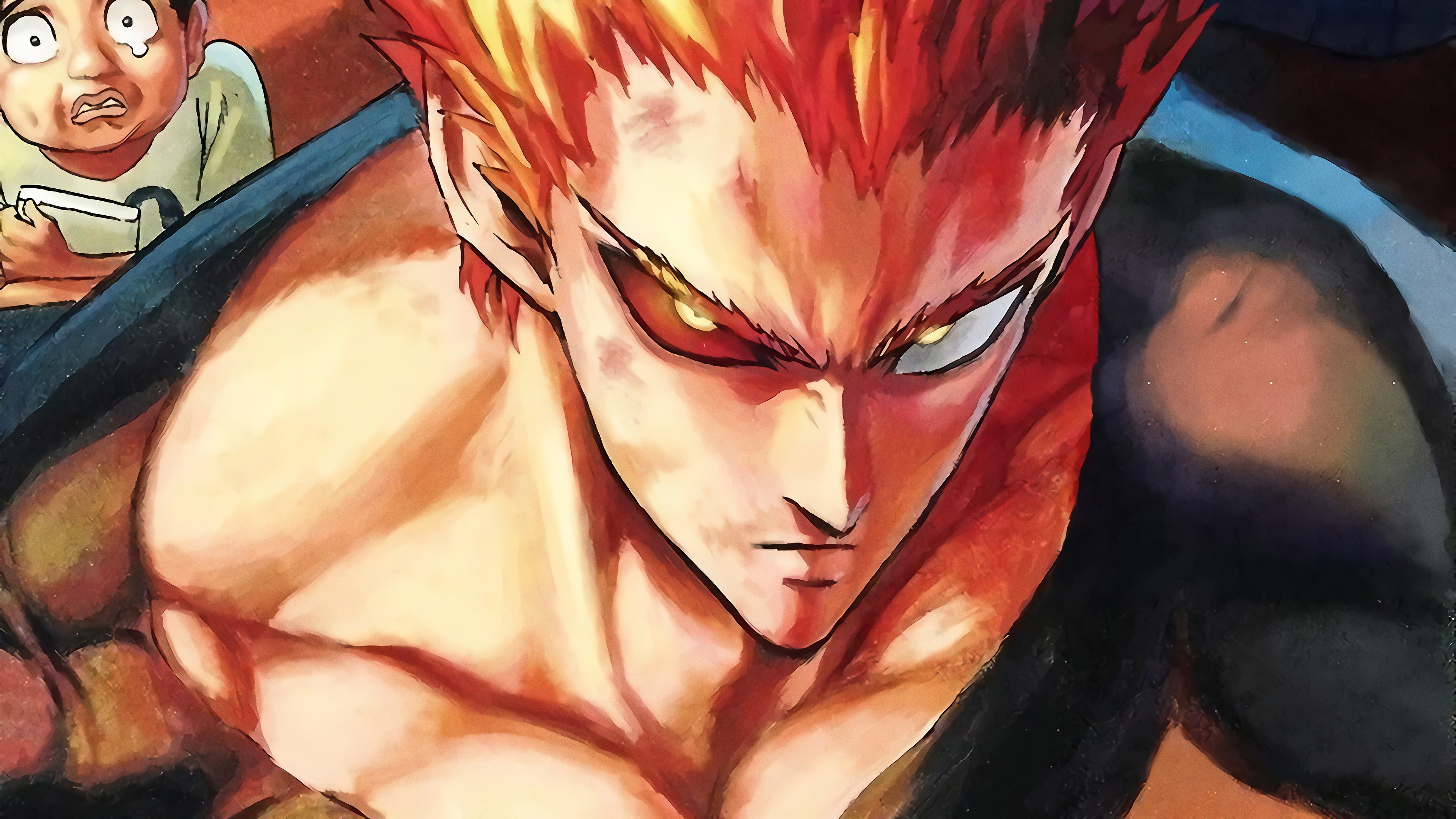4K, Tears, Garou (One-Punch Man), Boy, One-Punch Man - Season 2, One-Punch Man, Anime, Yellow Eyes, HD Wallpaper