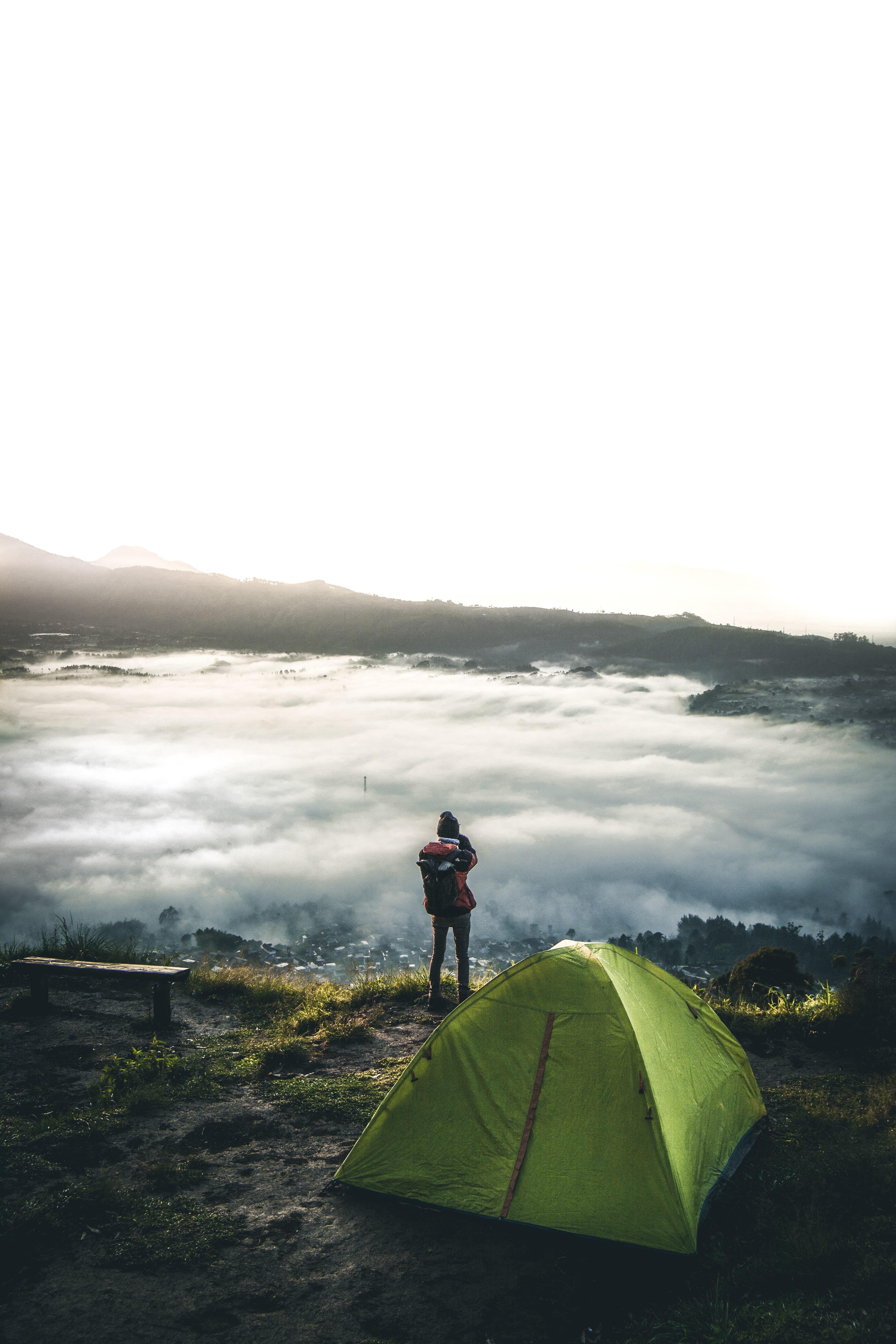 white, one person, potrait, wild, scenics - nature, landscape, standing, lifestyles, land, vehicle, bicycle, tent, tranquility, full length, tranquil scene, Phone HD Wallpaper