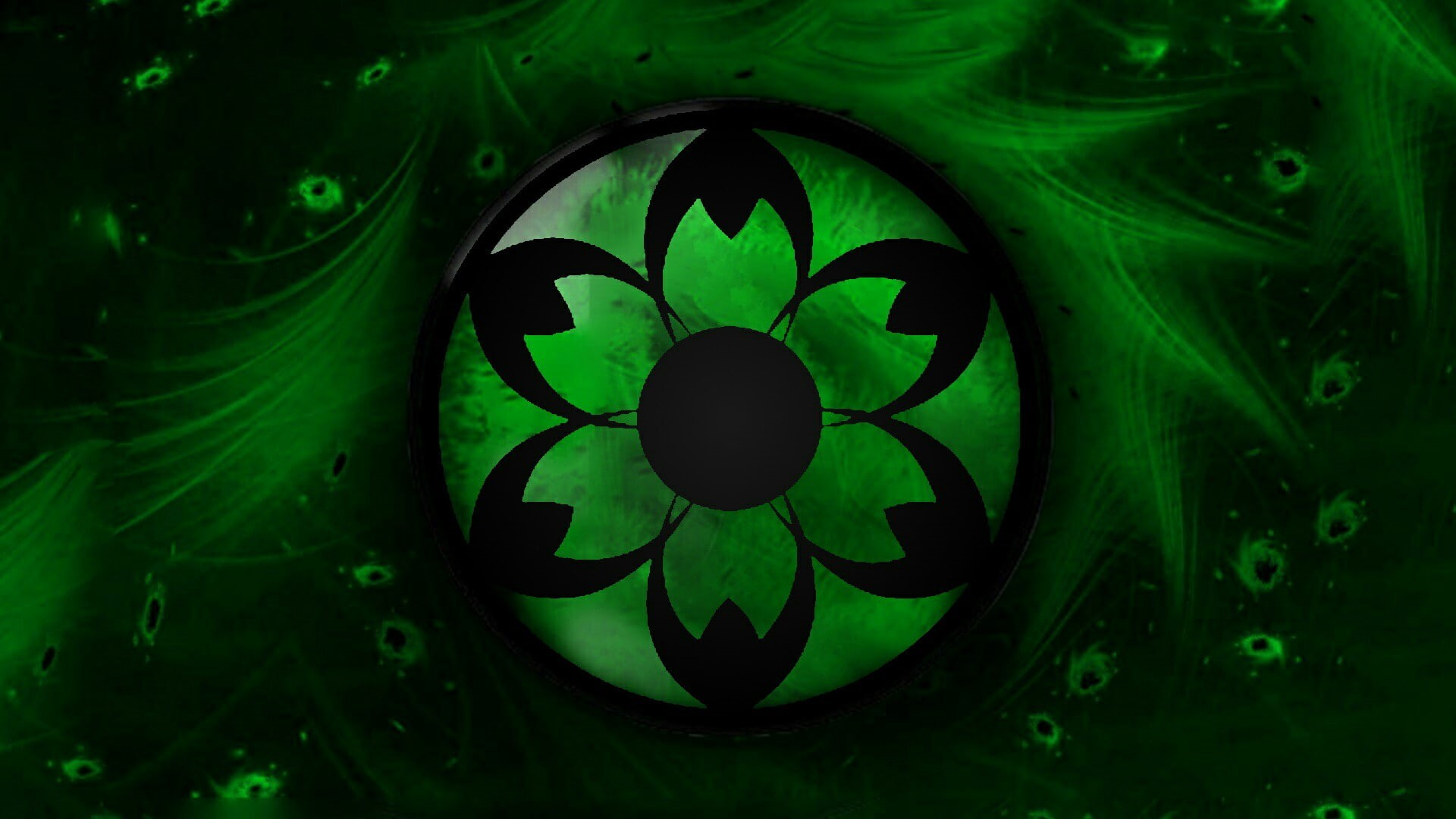 mangekyou, sharingan, anime, naruto, 1080P, green, HD Wallpaper