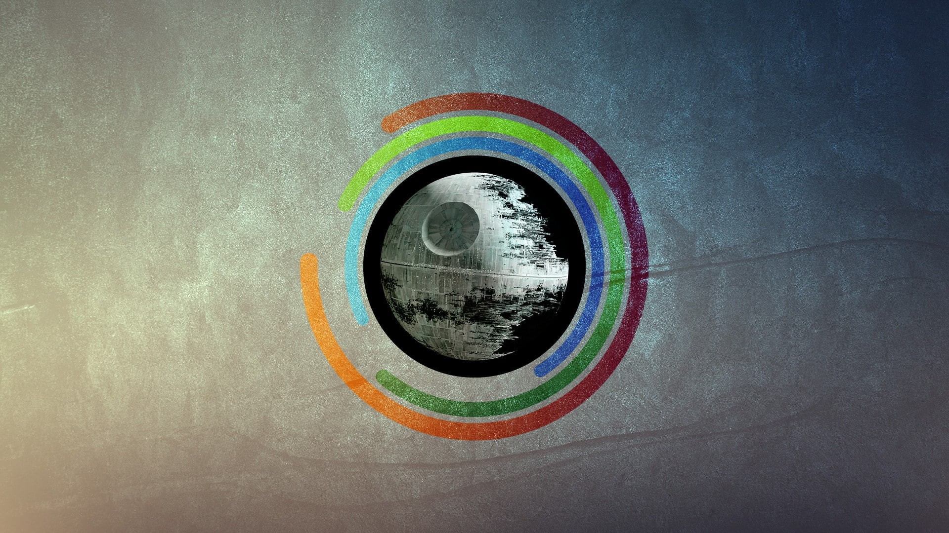 1080P, Star Wars, Death Star, digital vandalism, abstract, minimalism, digital art, circle, HD Wallpaper