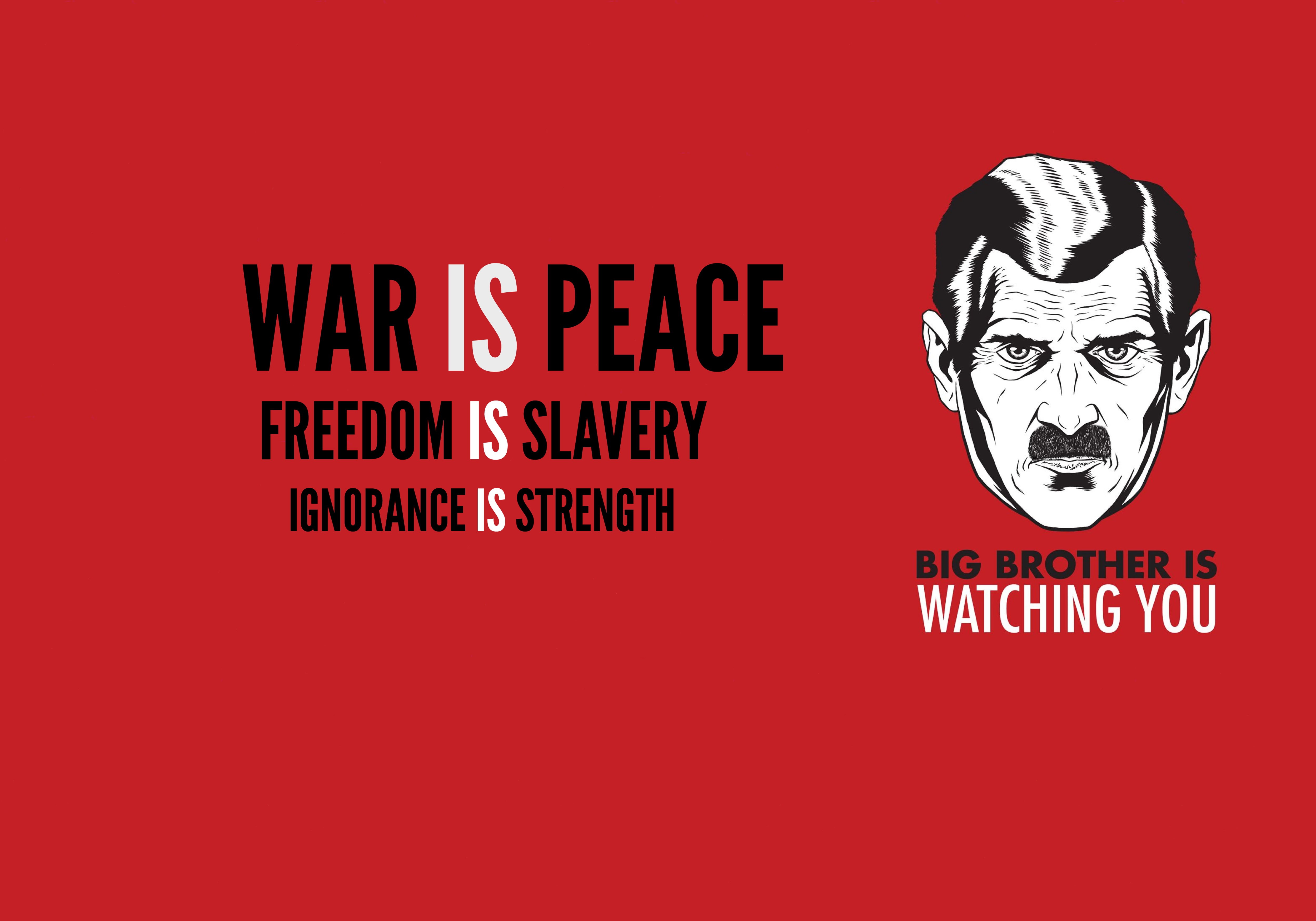 illustration, freedom, communication, evil, ignorance, text, 4K, horror, spooky, representation, human Face, western script, war, warning sign, red, past, HD Wallpaper
