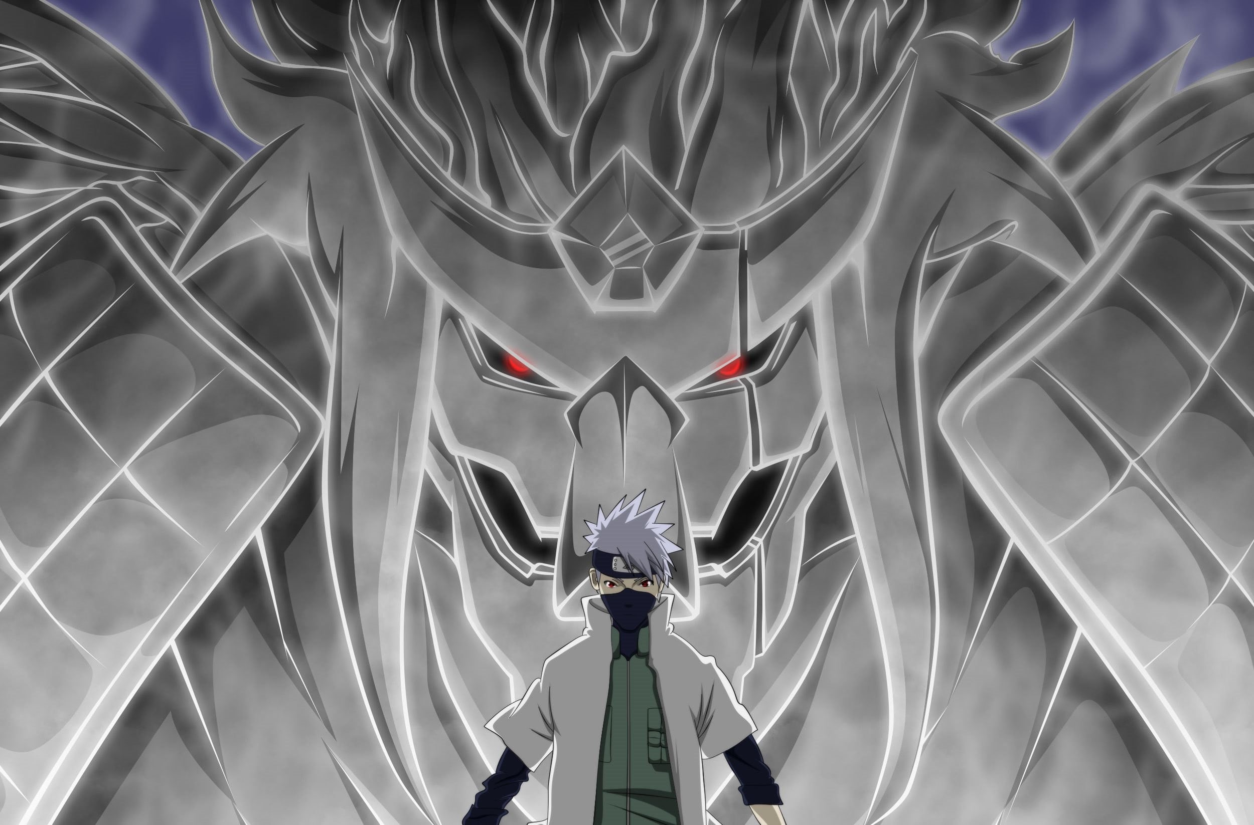 Sharingan (Naruto), Mangekyō Sharingan, 1080P, Kakashi Hatake, Naruto, Susanoo (Naruto), HD Wallpaper