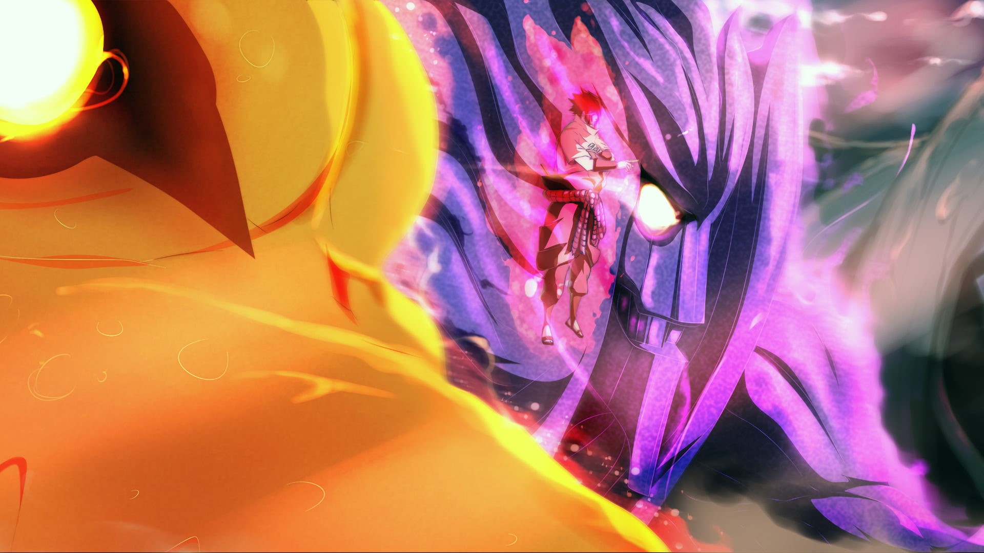 purple, Sasuke Uchiha, nature, multi colored, freshness, yellow, Anime, vulnerability, fragility, Susanoo (Naruto), beauty in nature, celebration, close-up, HD Wallpaper