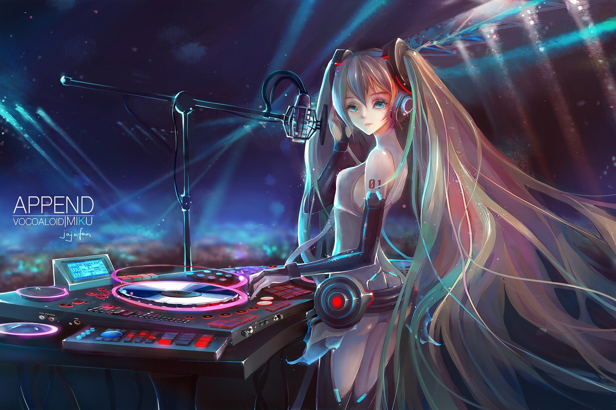 enjoyment, disco dancing, music, occupation, females, young adult, technology, adult, event, Hatsune Miku, long hair, 1080P, arts culture and entertainment, HD Wallpaper