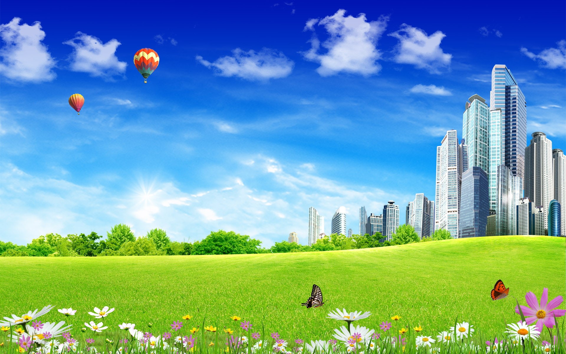 1080P, fantasy, city, future, HD Wallpaper
