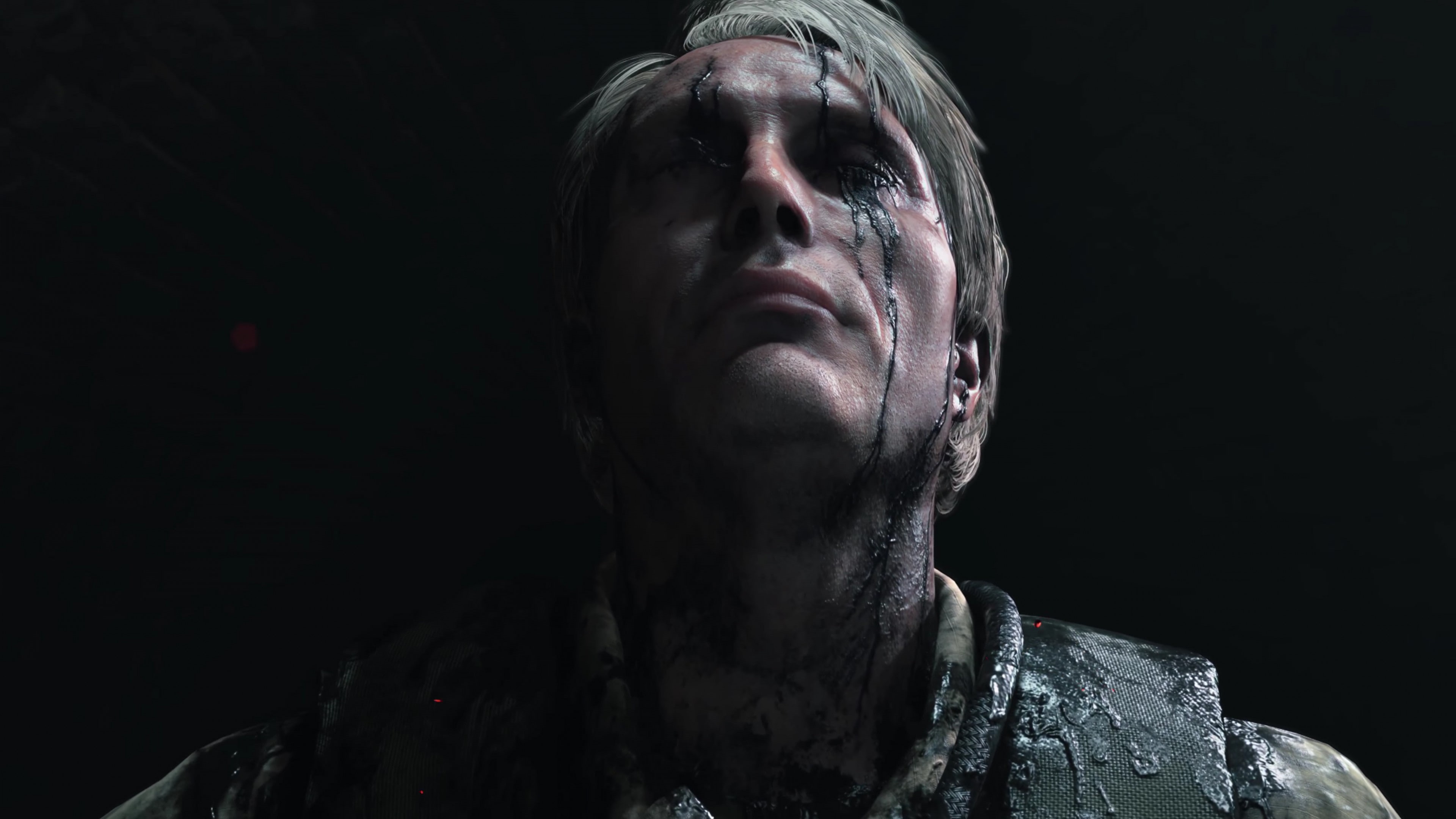 4K, Death Stranding, man, Mads Mikkelsen, black, 4k, E3 2017, Hideo Kojima, screenshot, top, digital, HD Wallpaper