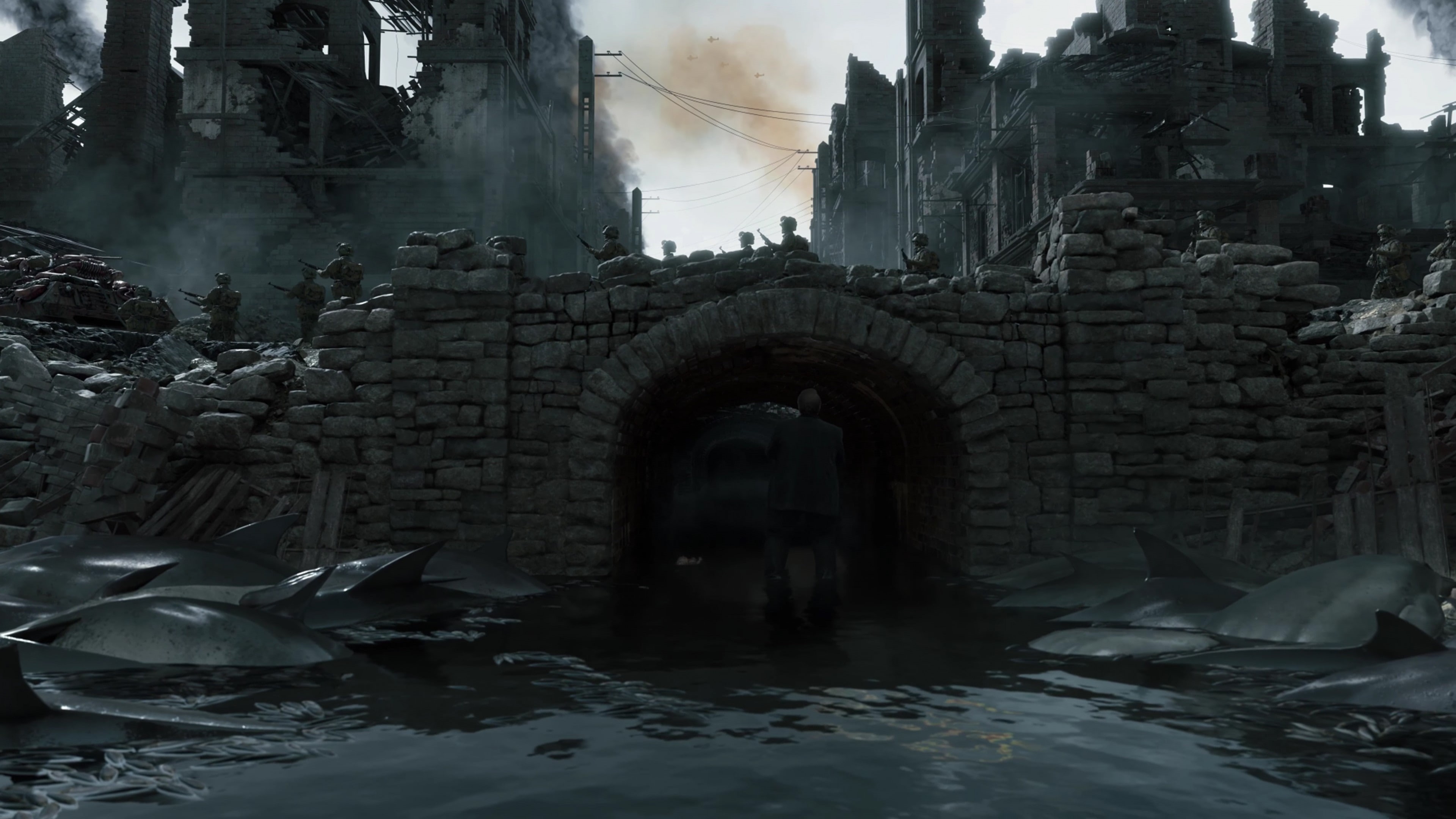4k, screenshot, Mads Mikkelsen, concrete, Death Stranding, daytime, buildings, Hideo Kojima, brown, 4K, E3 2017, tunnel, HD Wallpaper