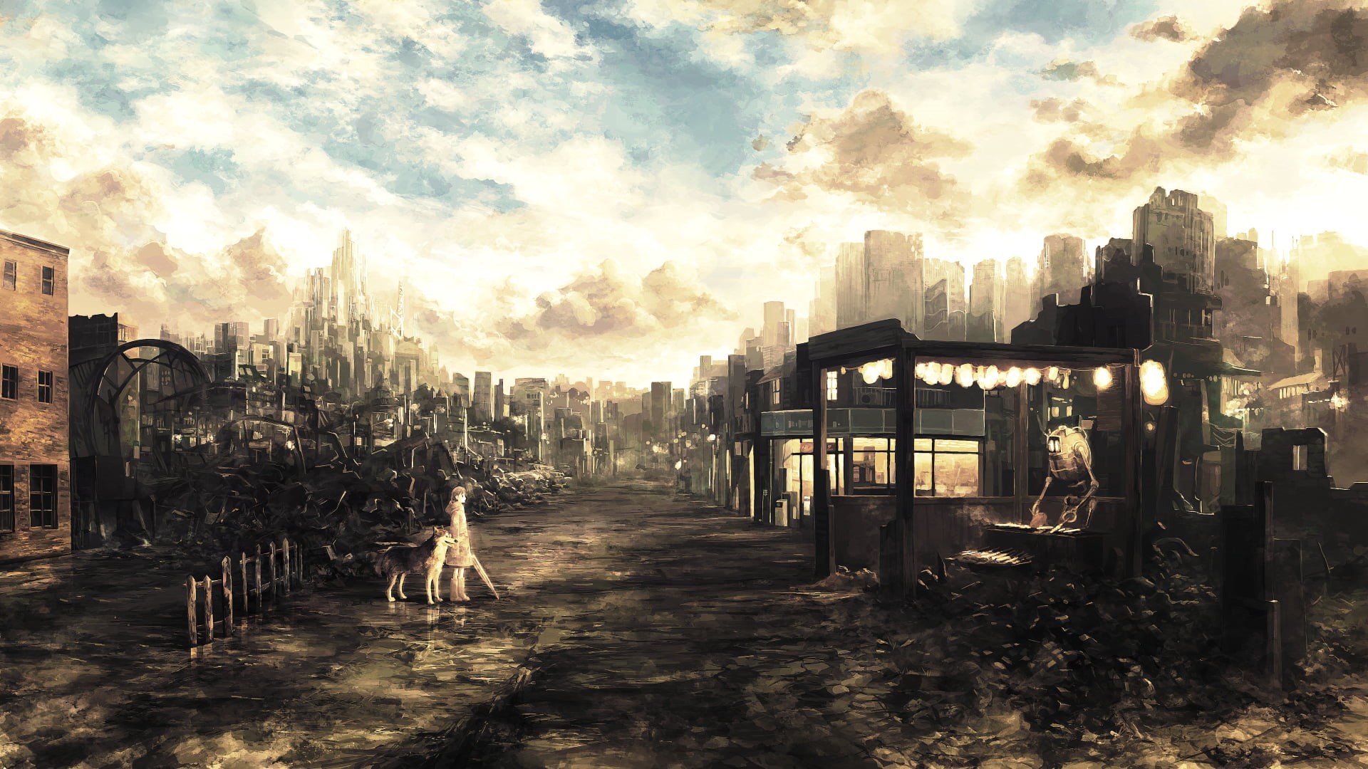 day, sun, wasteland, residential district, no people, architecture, cultures, ruins, bright, ruin, the way forward, urban Scene, direction, urban Skyline, HD Wallpaper