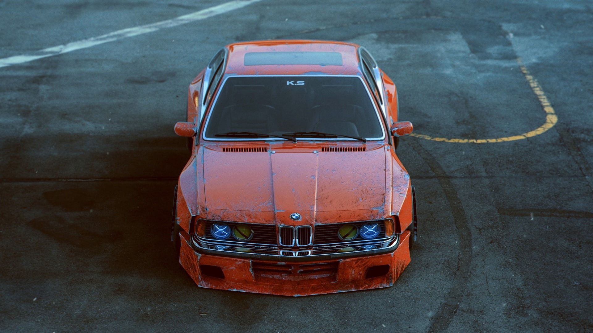 Shark, Tuning, 1080P, BMW, by Khyzyl Saleem, Ligth, Kit, Body, Future, E30, HD Wallpaper