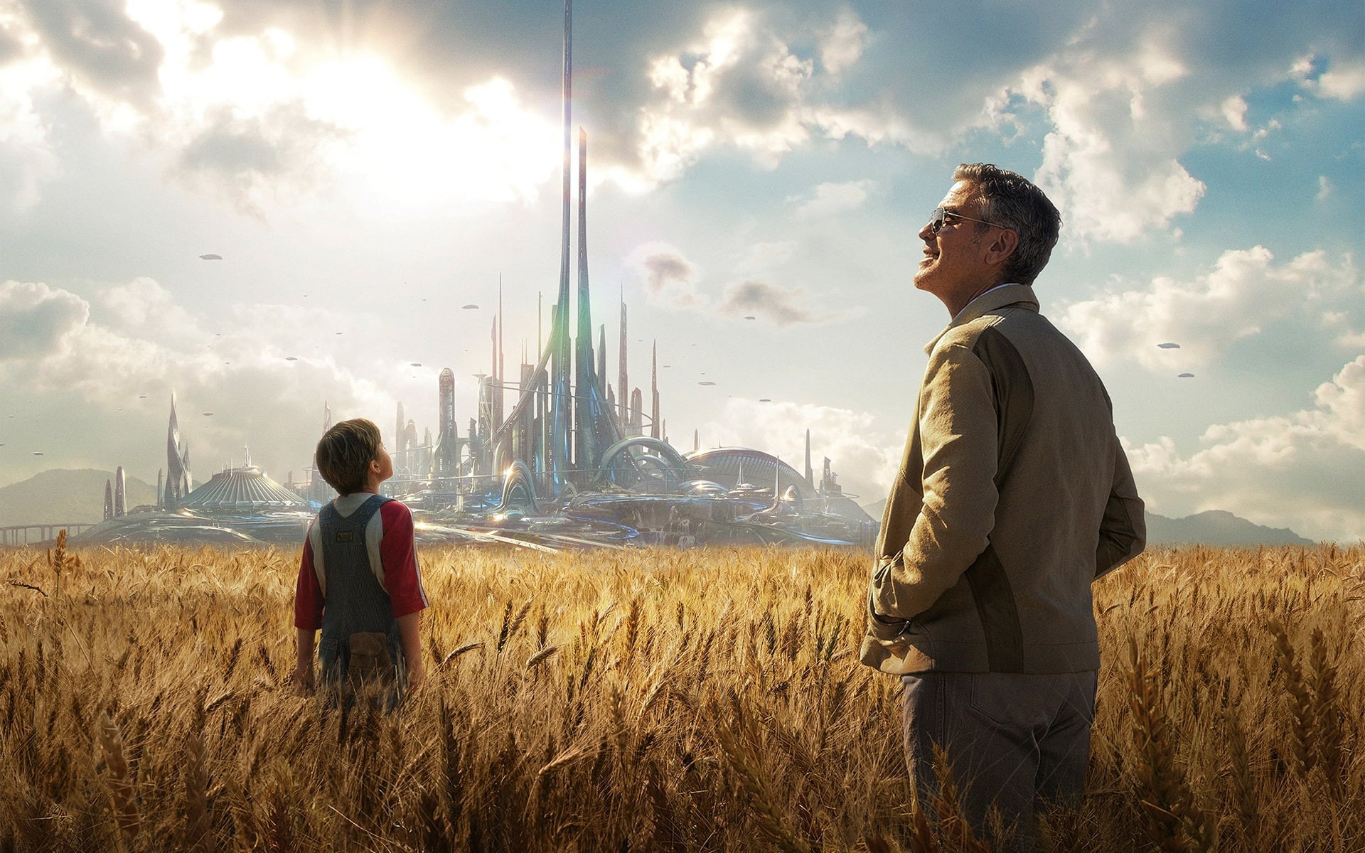 george clooney, tomorrowland, parallel universe, frank walker, 2015 movie, 1080P, HD Wallpaper