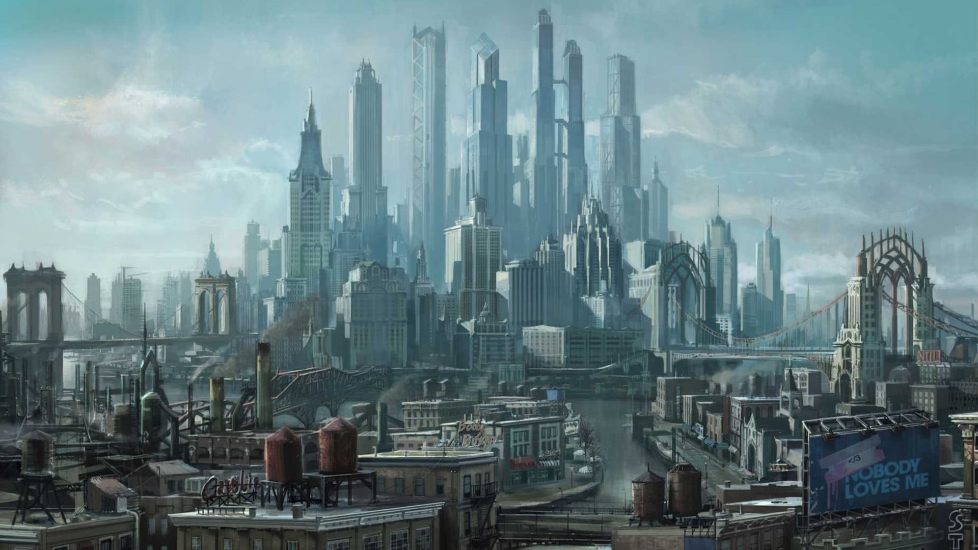 industry, sky, pollution, nature, architecture, built structure, financial district, urban skyline, Saints Row: The Third, day, skyscraper, no people, cloud - sky, HD Wallpaper