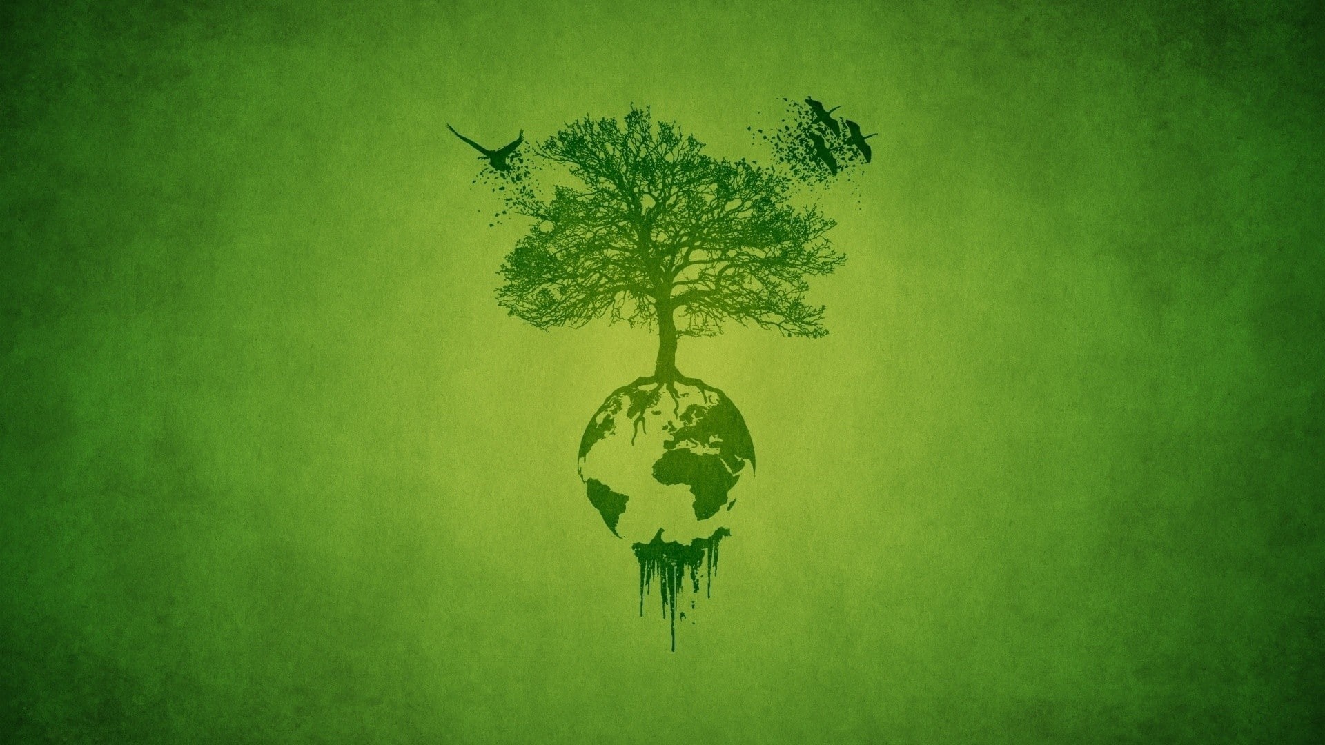 art, 1080P, simple, nature, background, x, Green, earth, animals, Abstract, world, birds, hd, trees, HD Wallpaper