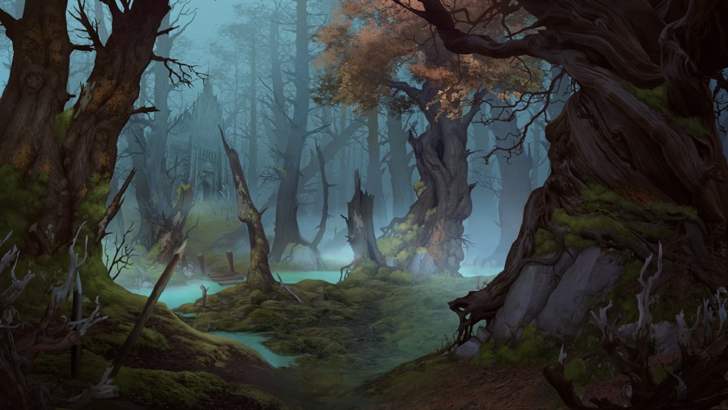 digital art, fantasy art, swamp, 720P, Elizaveta Lebedeva, HD Wallpaper