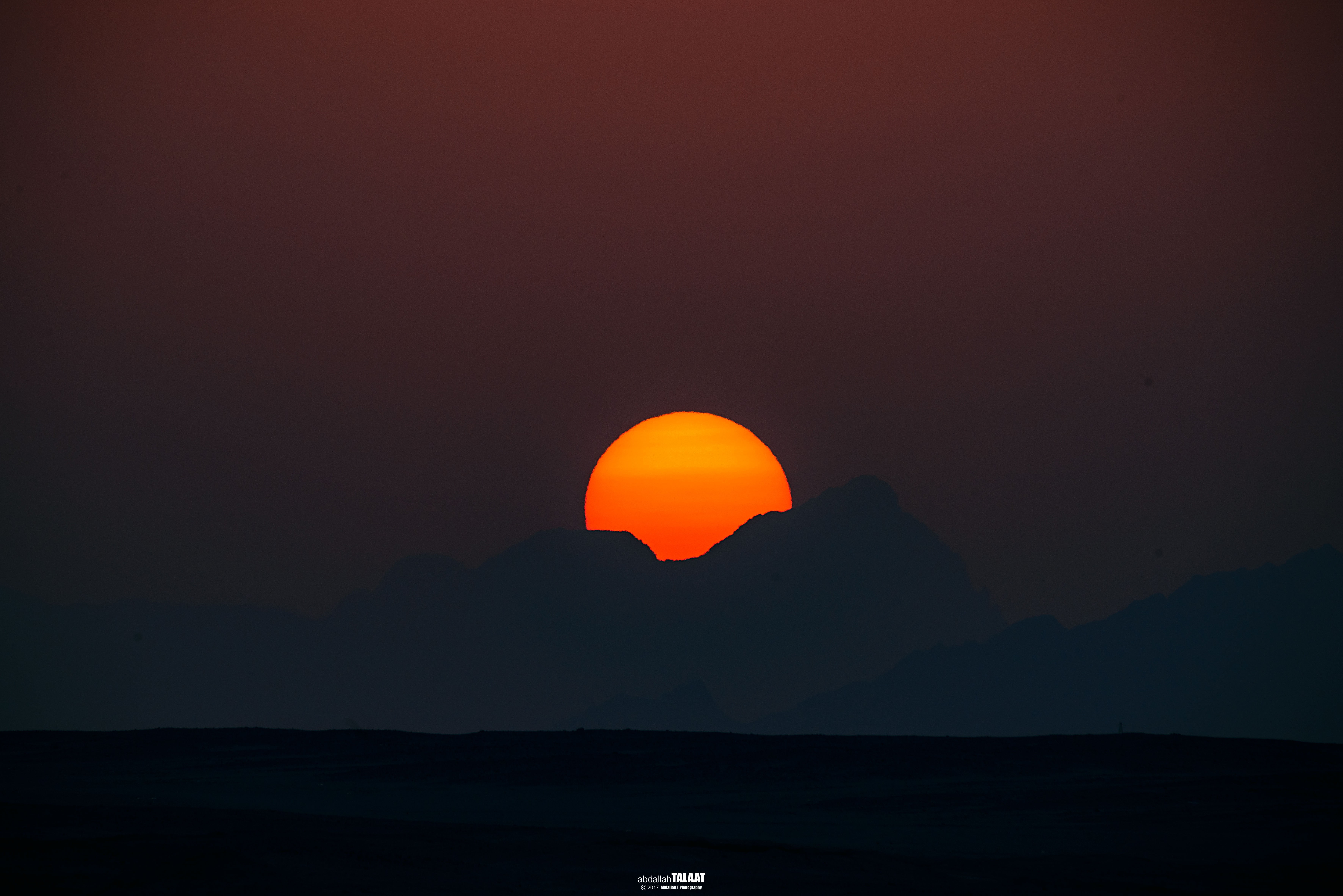 romantic sky, sun, 5K, beauty in nature, tranquil scene, sea, copy space, sunset, tranquility, orange color, silhouette, water, outdoors, screengrab, mountain top, HD Wallpaper