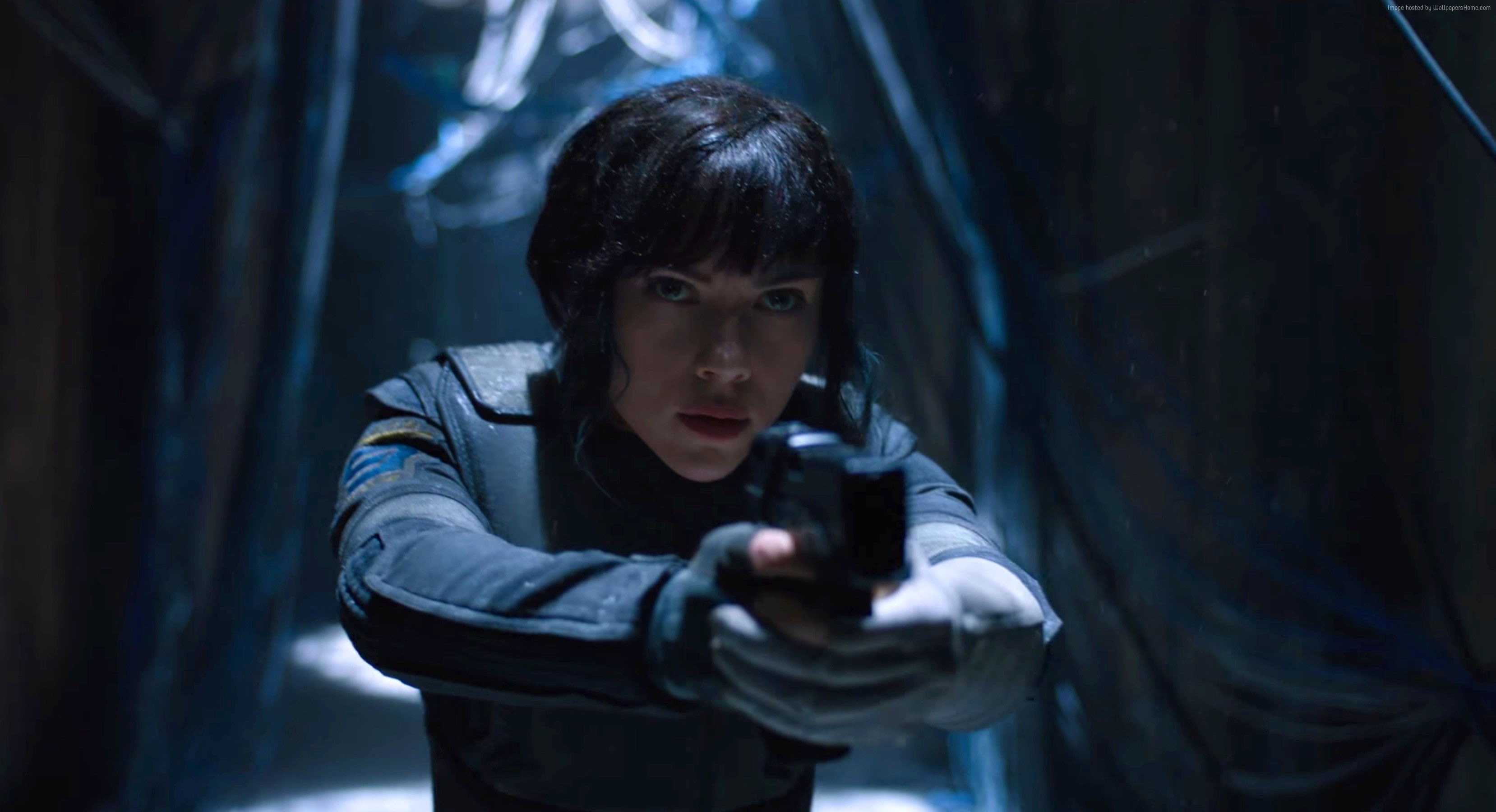 Scarlett Johansson, Ghost in the Shell, best movies, 2K, HD Wallpaper