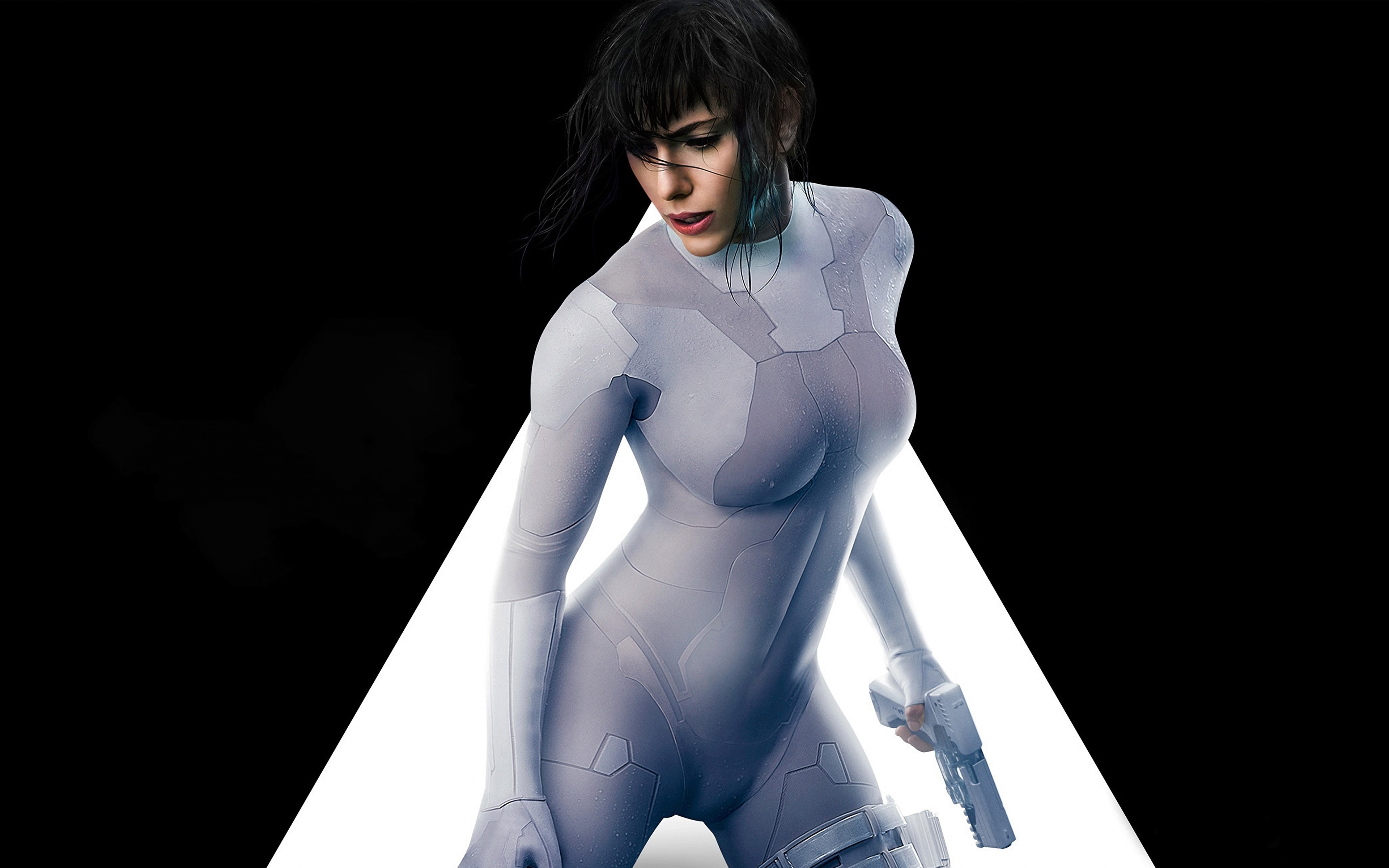 ghost in the shell, Movies, scarlett johansson, 4K, gun, HD Wallpaper
