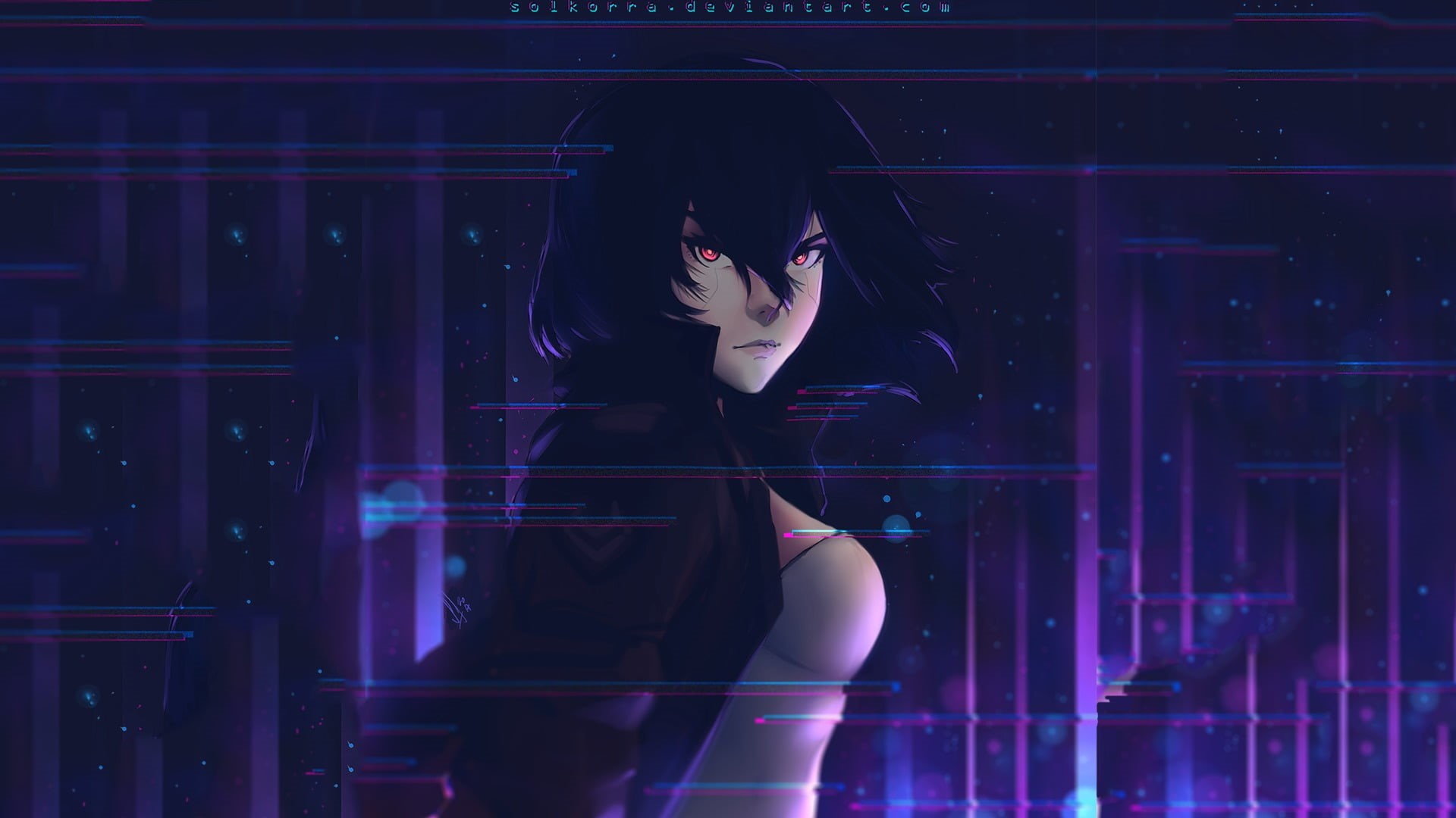 woman, beauty, one person, SolKorra, leisure activity, haired, front view, standing, Motoko Kusanagi, real people, anime, character, Kusanagi Motoko, black, HD Wallpaper