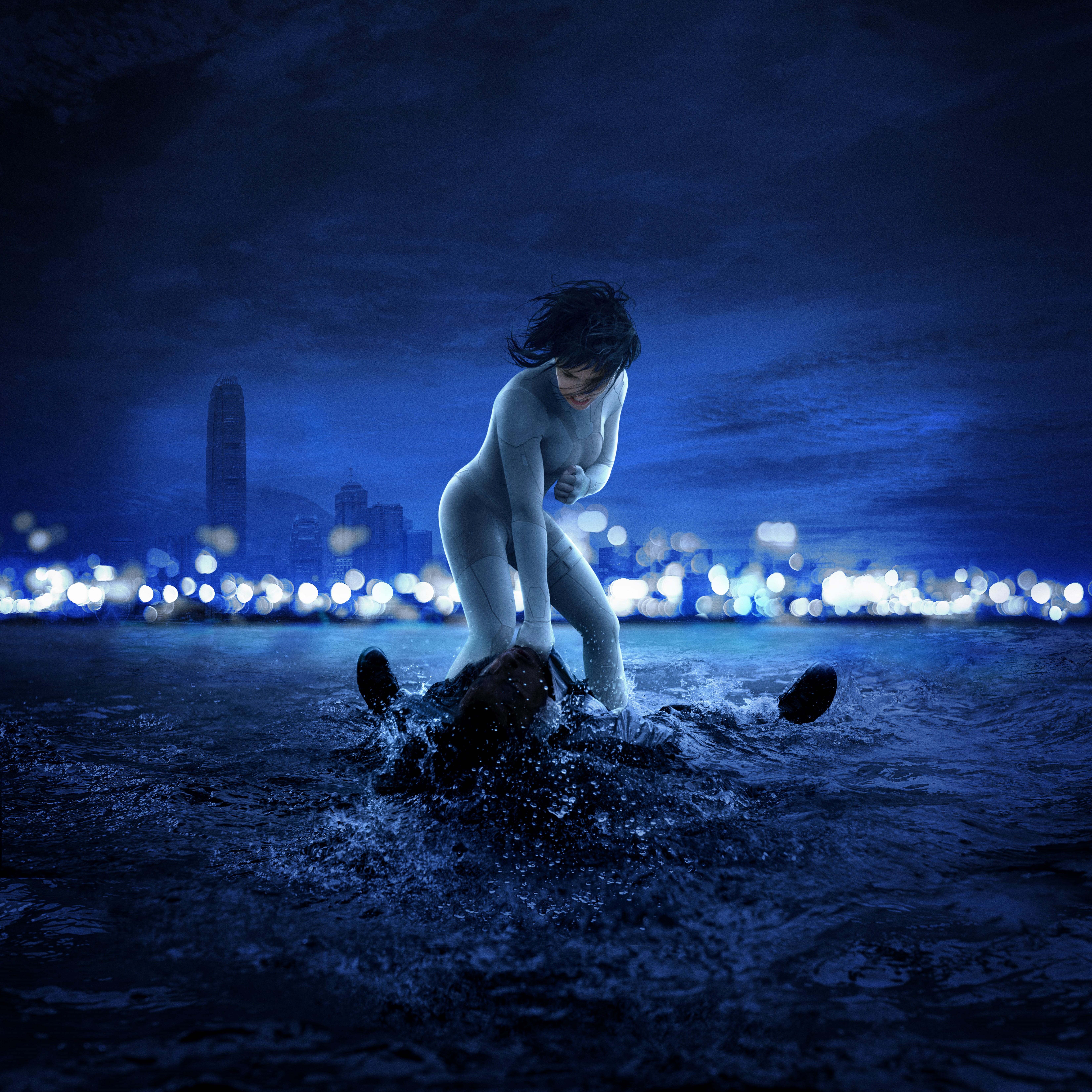 nature, lifestyles, land, Scarlett Johansson, outdoors, dusk, real people, digital composite, one person, 5K, water, 5K, beach, sport, illuminated, sea, Phone HD Wallpaper