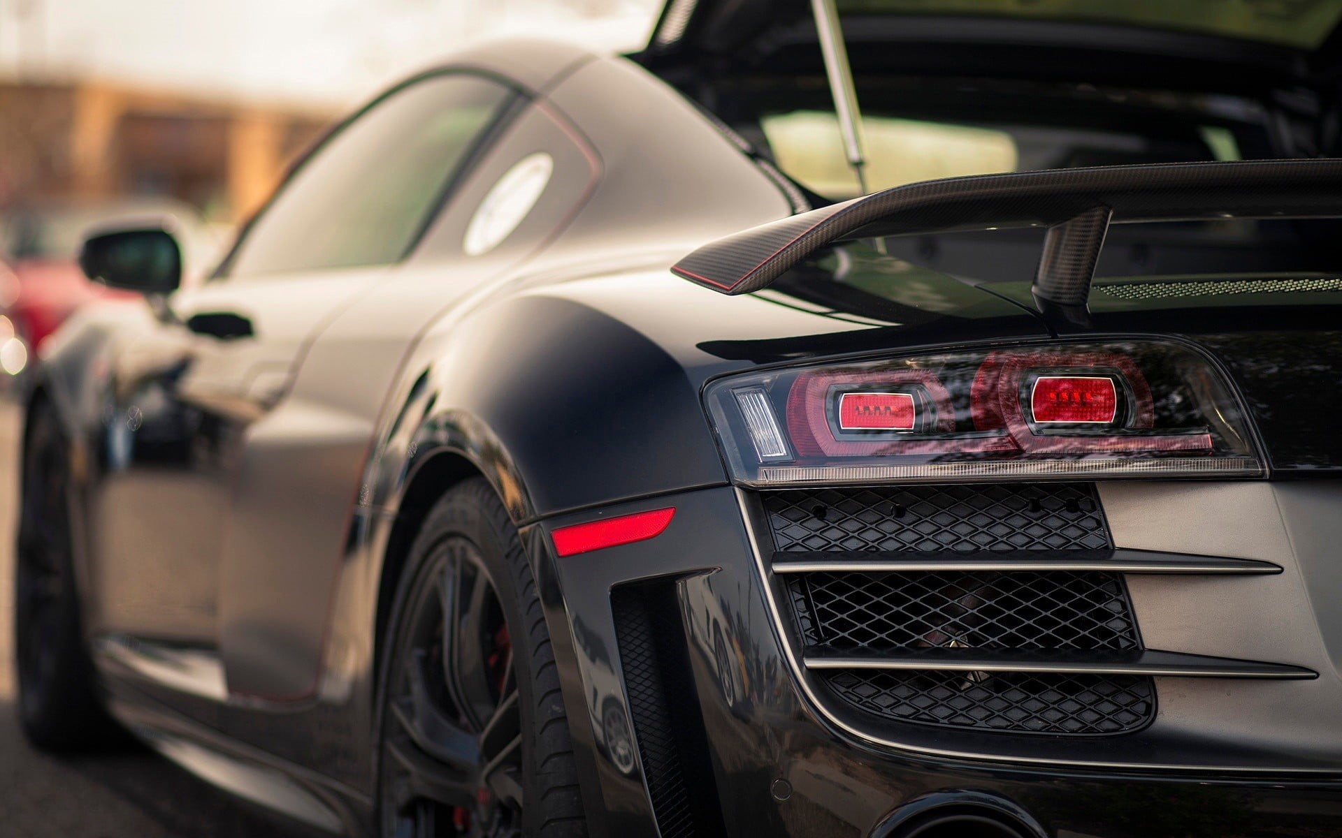 sports race, speed, transportation, sport, black, vehicle, sports car, stationary, no people, wheel, tire, Audi, car interior, land vehicle, motor vehicle, HD Wallpaper