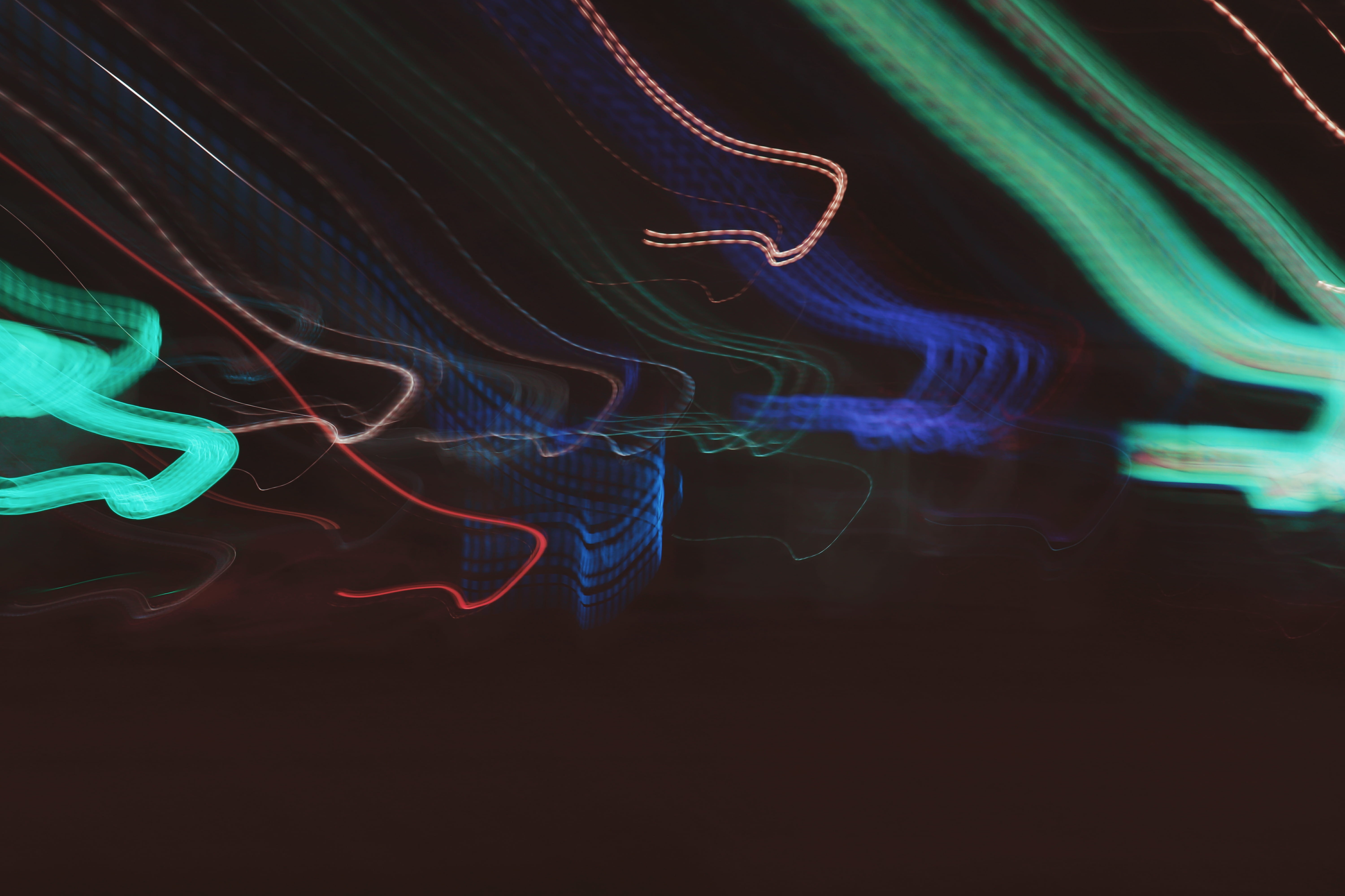 long exposure, light trail, screen, indoors, electricity, illuminated, electronics, desktop, computer, outdoors, speed, fiber optic, lights, monitor, flare, HD Wallpaper