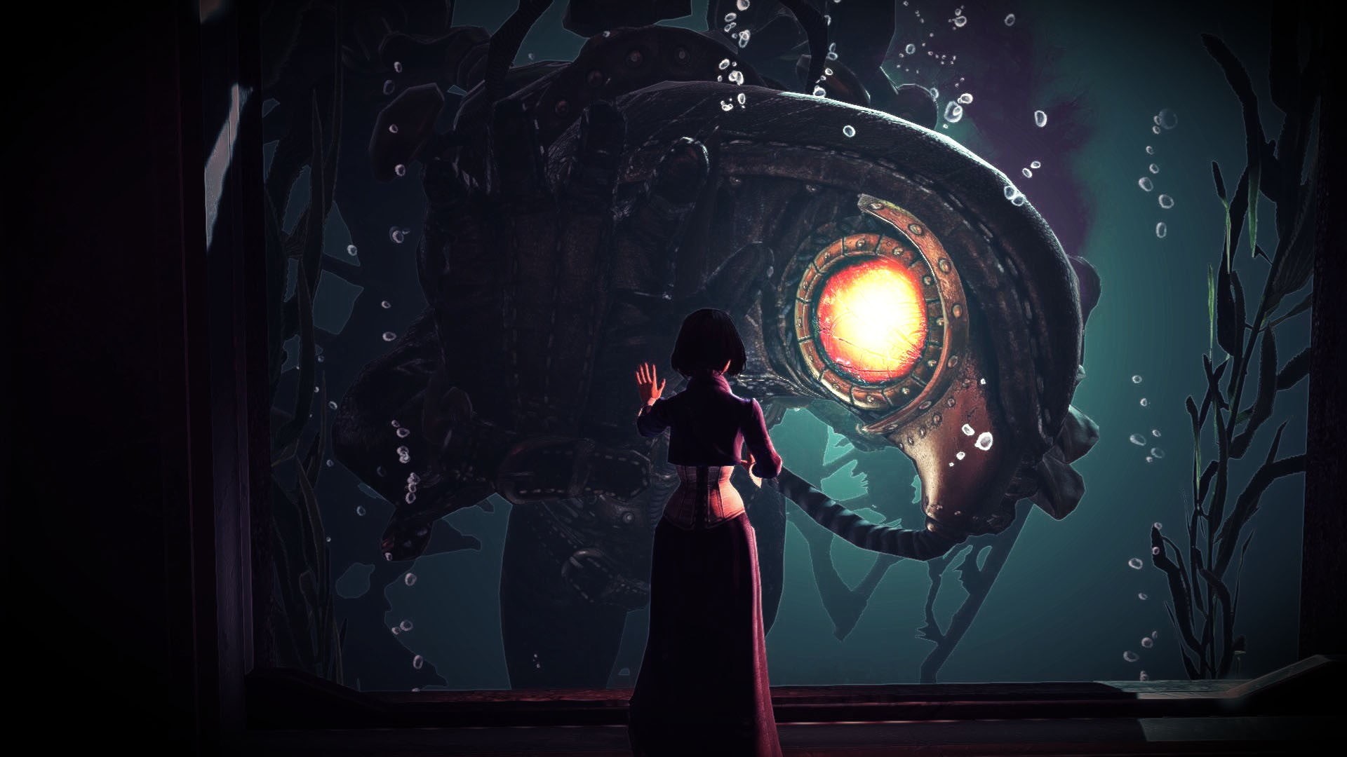 Songbird (BioShock), lifestyles, stage, illuminated, technology, light, video games, lighting equipment, 1080P, three quarter length, real people, indoors, HD Wallpaper