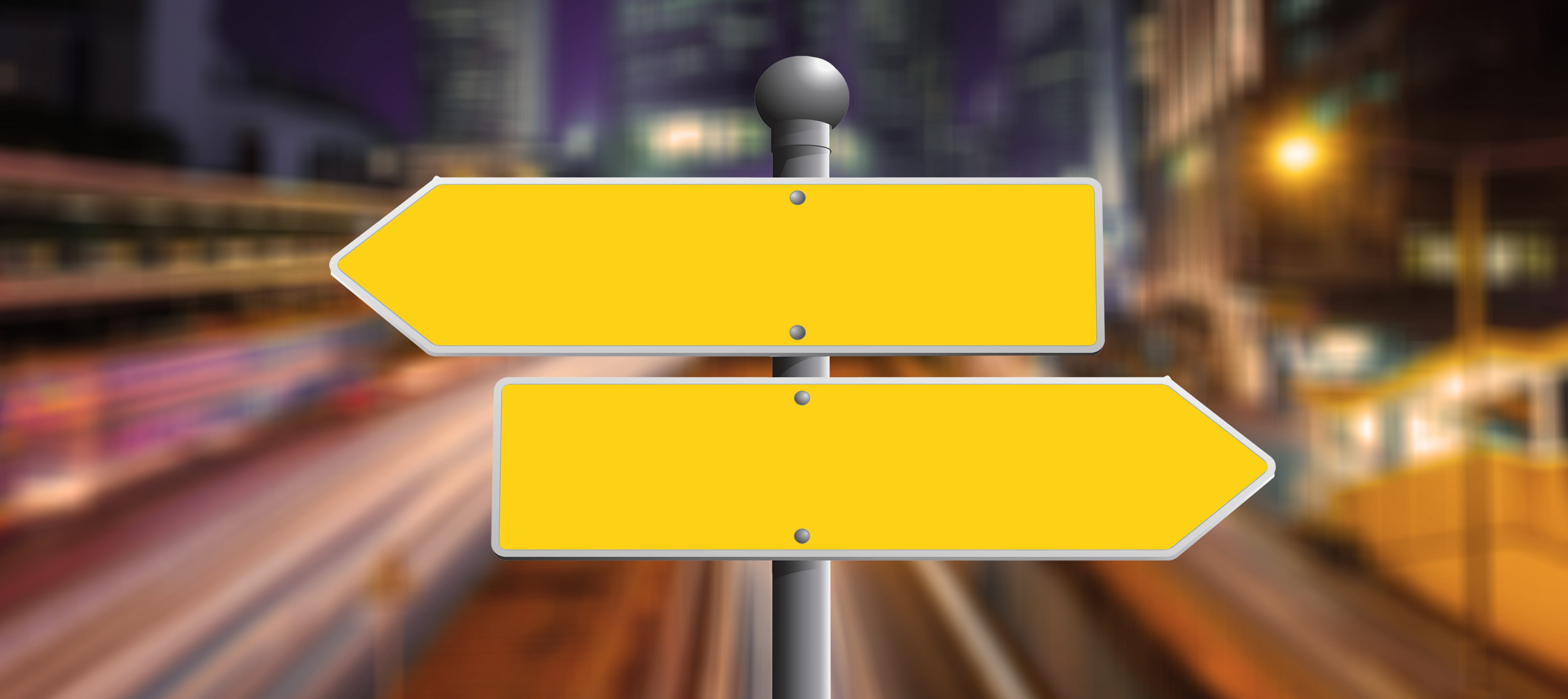 flowers, communication, away, selective, street sign, yellow, road sign, directory, street, two, alternative, city life, opportunity, new age, business, HD Wallpaper