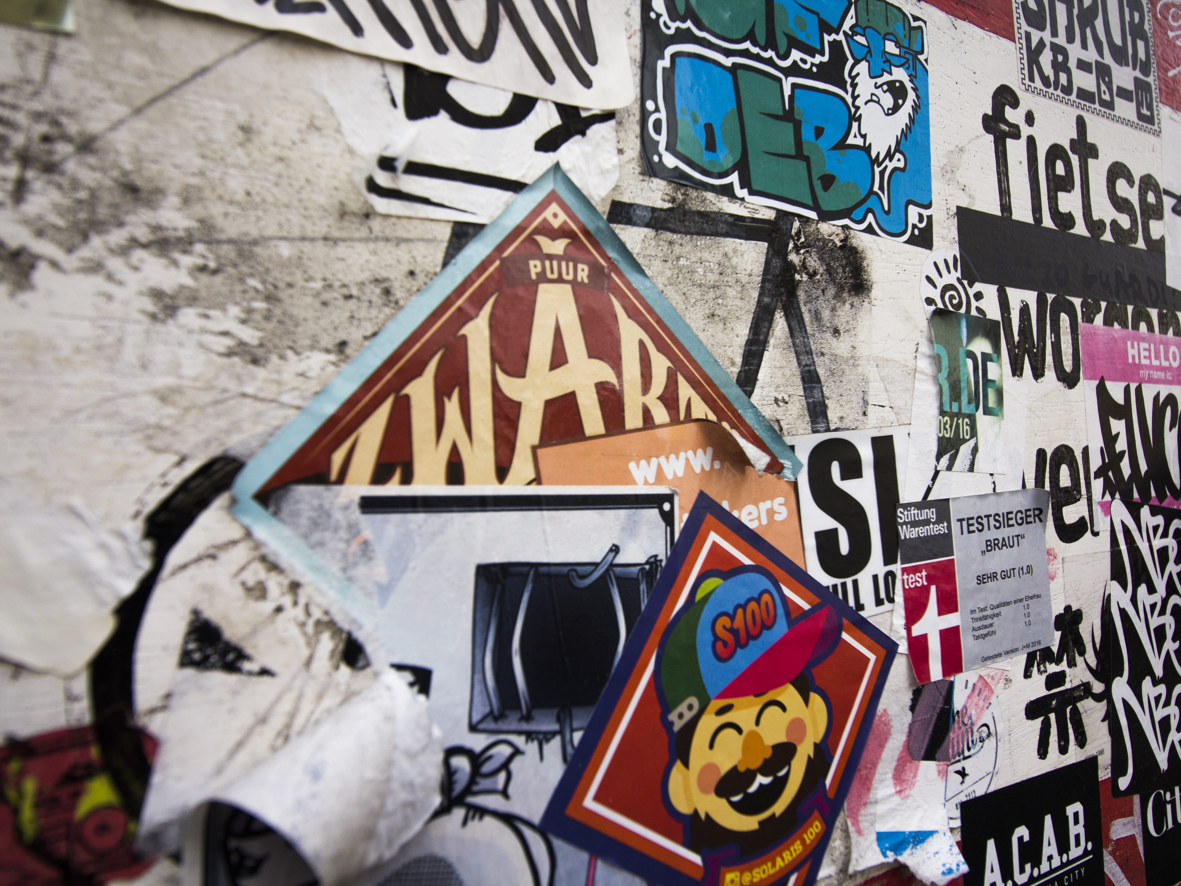 building exterior, collage, assorted, western script, handwriting, postal office, wall - building feature, warning sign, sign, onwall, wall, city, label, HD Wallpaper