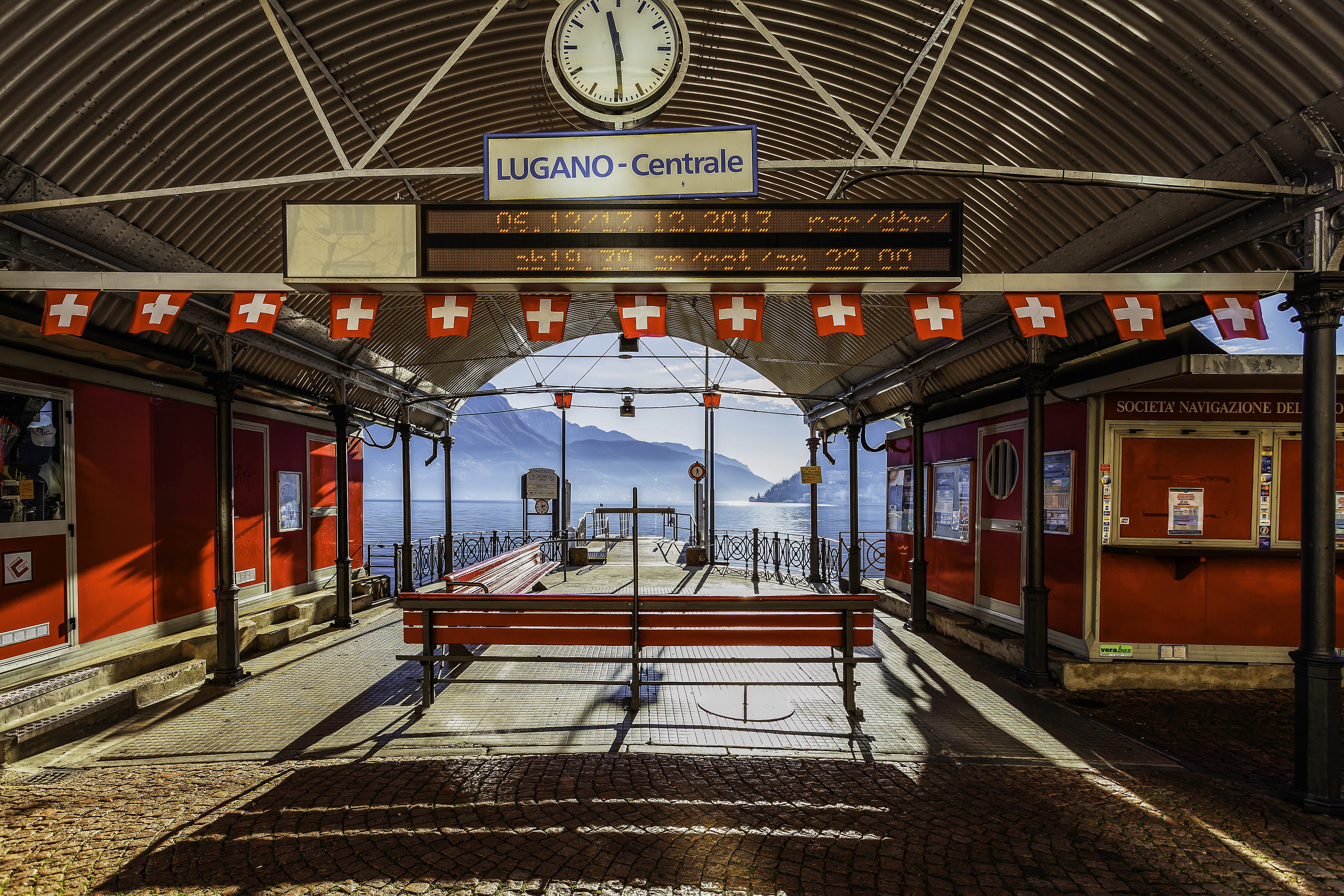 urban, locomotive, transportation system, pier, lugano, modern, street, subway system, station, city, architecture, road, transportation, train, railroad station, HD Wallpaper