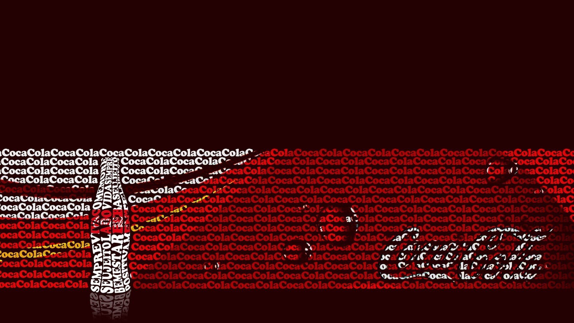 repetition, Coca-Cola, still life, close-up, red, no people, creativity, pattern, communication, craft, copy space, art and craft, artwork, western script, HD Wallpaper