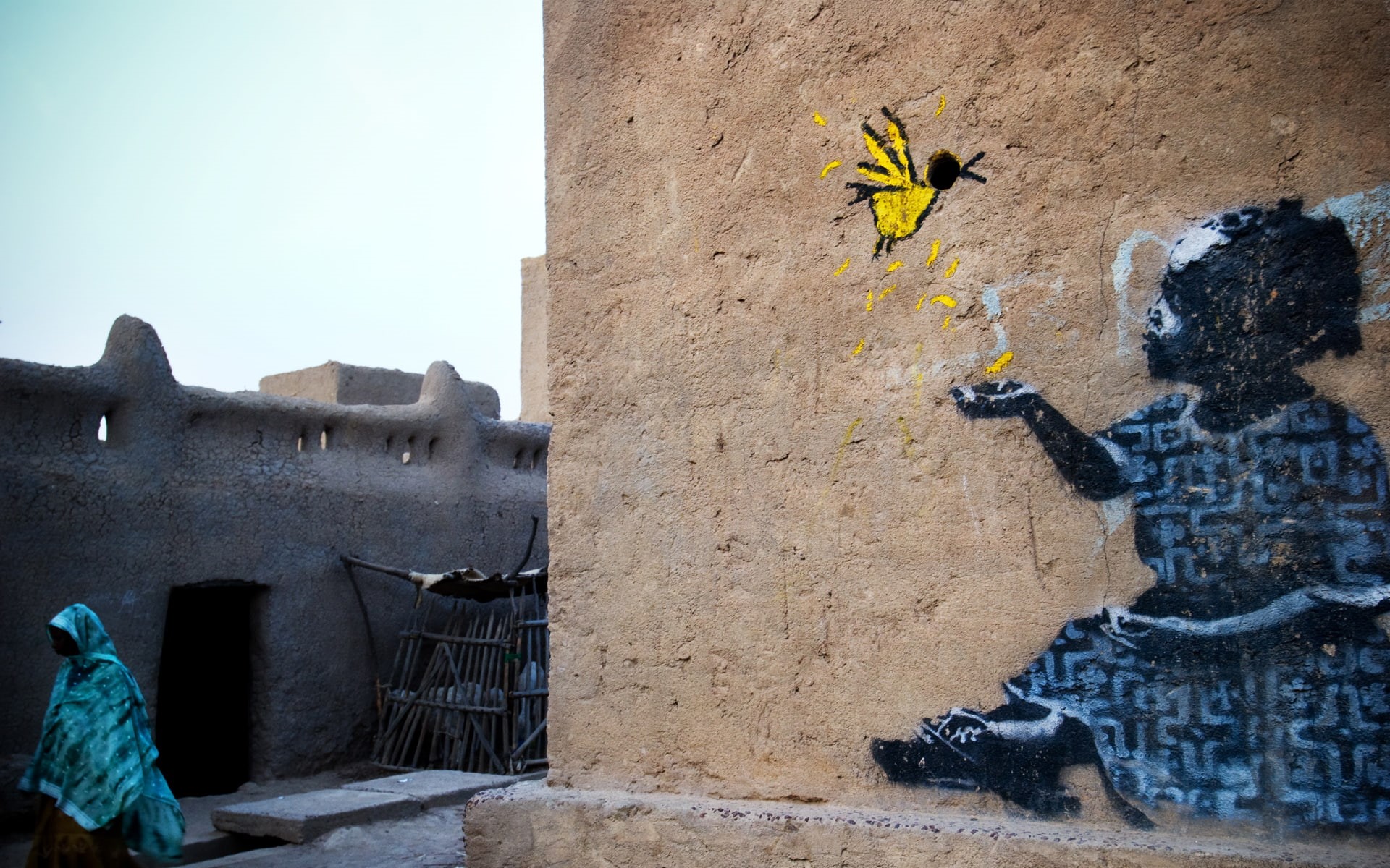 digital/artwork, graffiti, hd, banksy, 1080P, HD Wallpaper