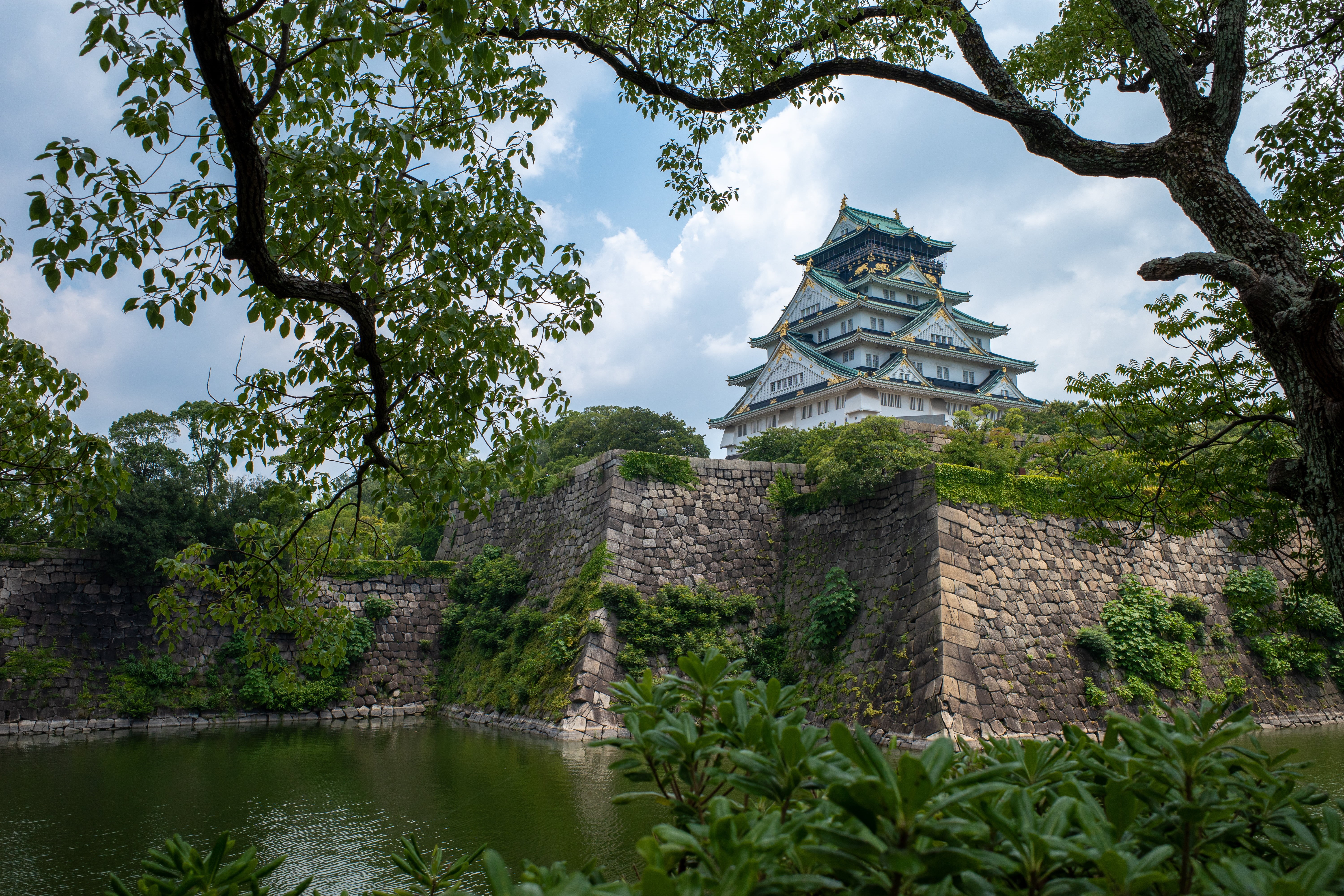 Japan, Asian architecture, Osaka Castle, 5K, Osaka, HD Wallpaper