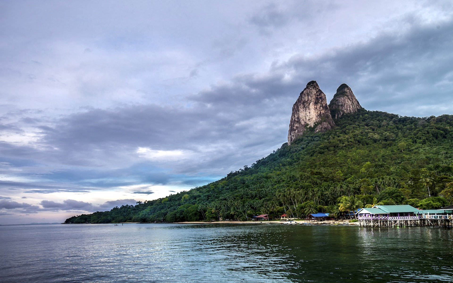 east, tioman, coast, walls, southeast, asia, island, one, malaysian, 1080P, rocky, tallest, peninsula, HD Wallpaper
