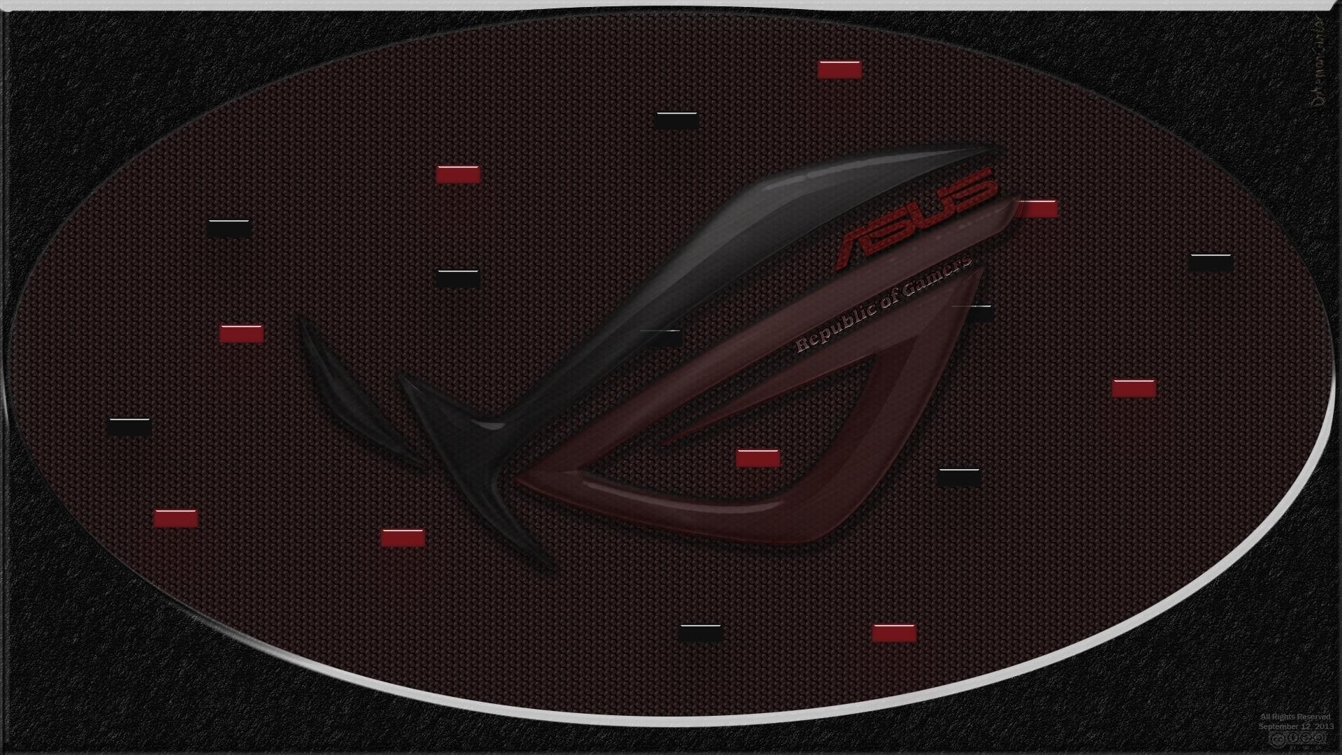 logo, 1080P, gaming, brown, republic-of-gamers, rog, linux, asus, framed, black, windows, red, HD Wallpaper
