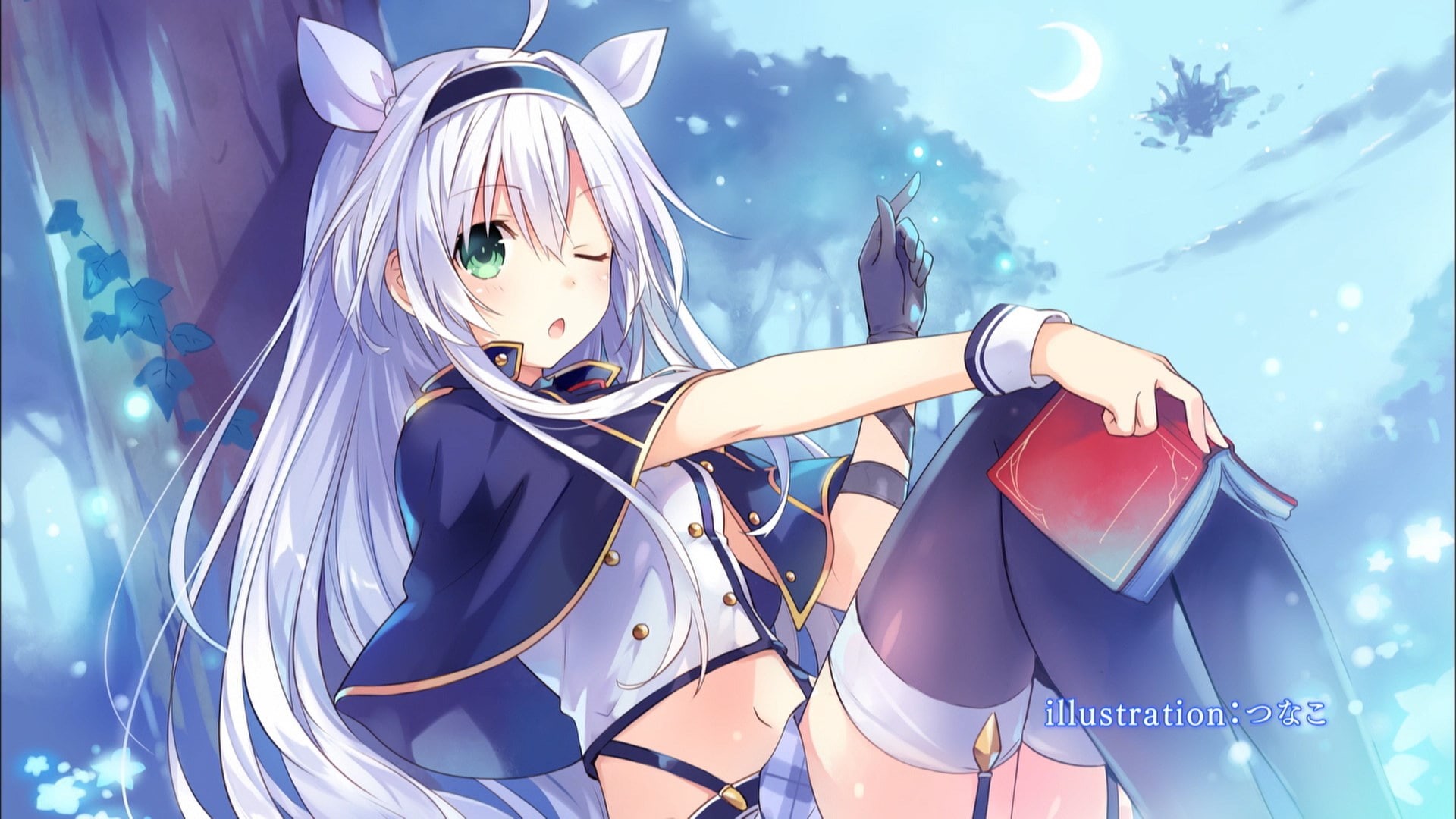 Sistine Fibel, white hair, Rokudenashi Majutsu Koushi to Akashic Records, 1080P, HD Wallpaper