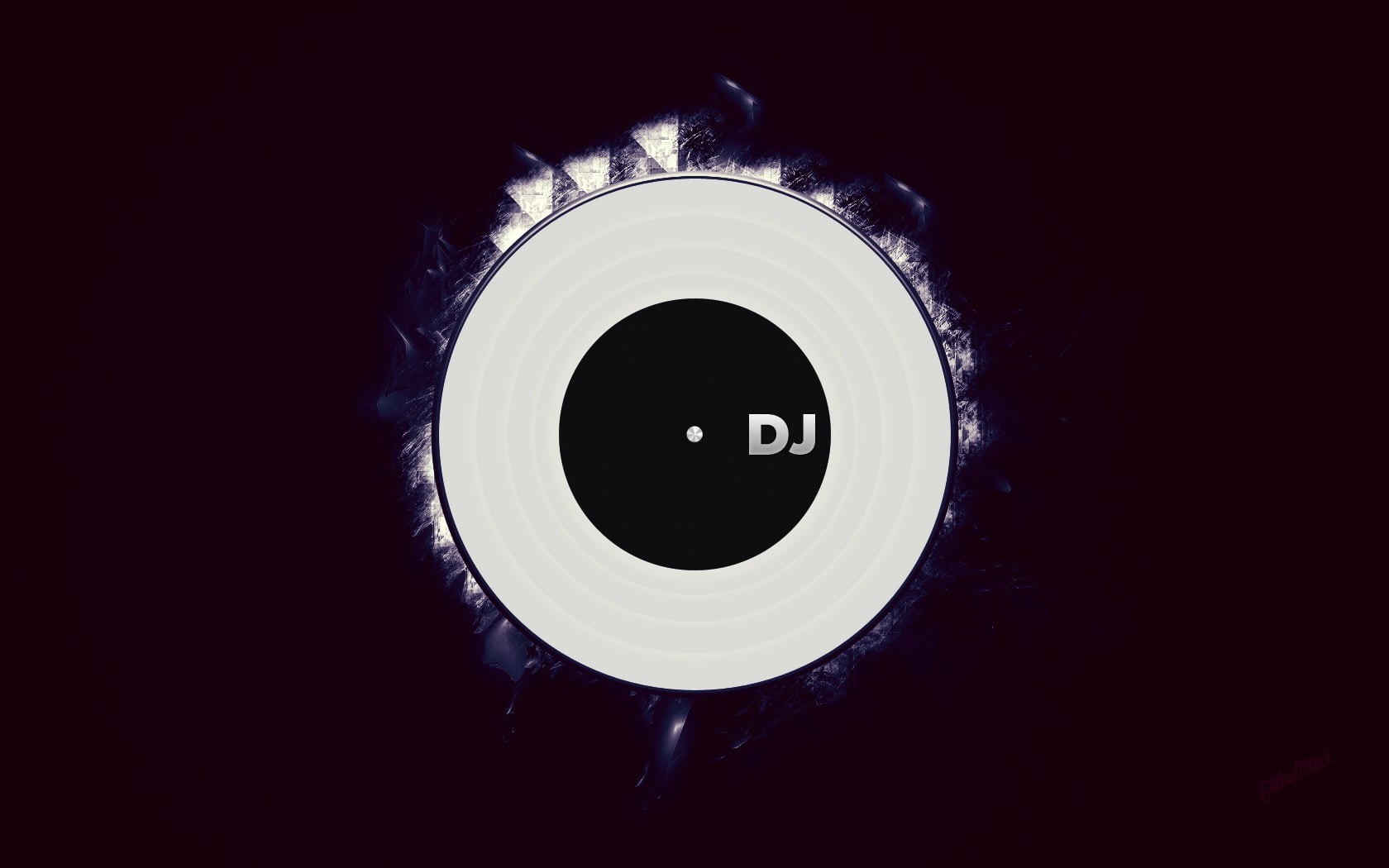 shape, directly above, black background, text, turntables, copy space, vinyl, circle, white color, communication, night, electricity, close-up, motion, HD Wallpaper