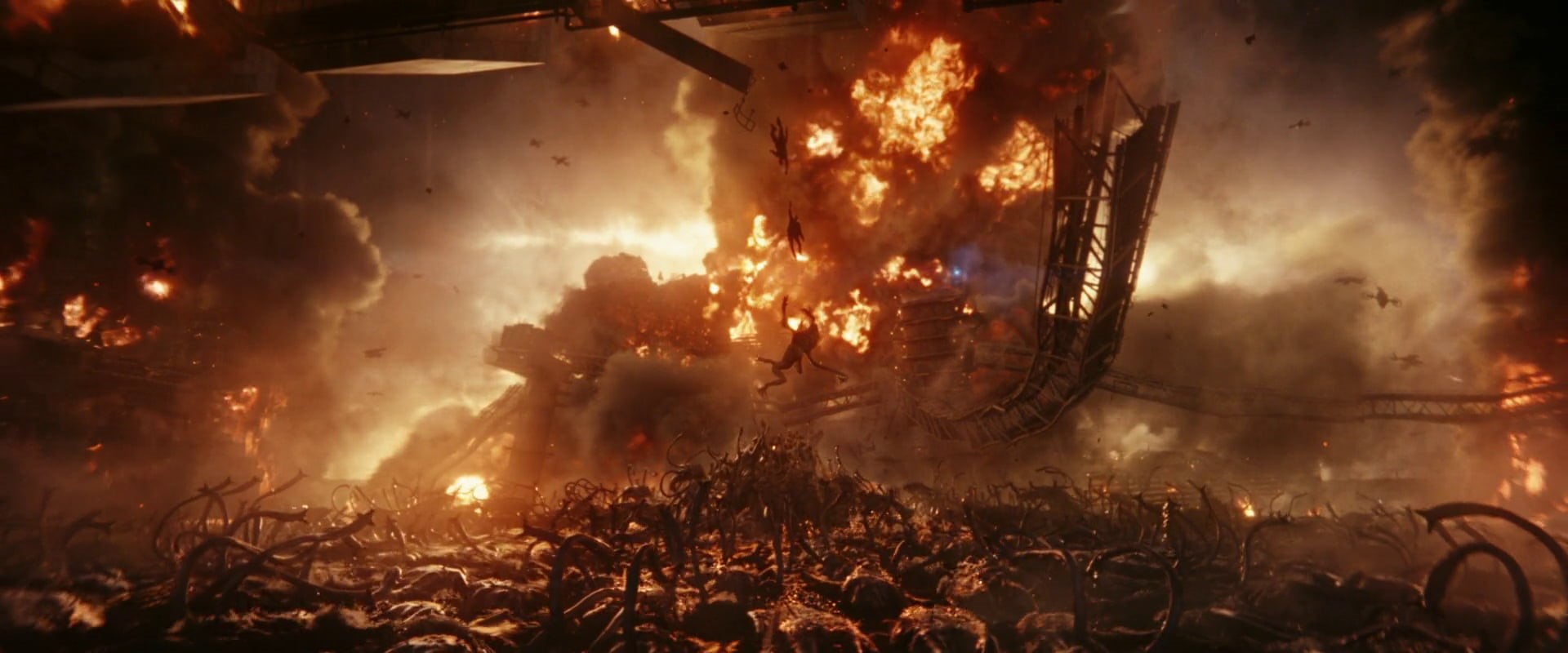 1080P, alien attack, Chris Pratt, movie scenes, The Tomorrow War, Yvonne Strahovski, explosion, HD Wallpaper