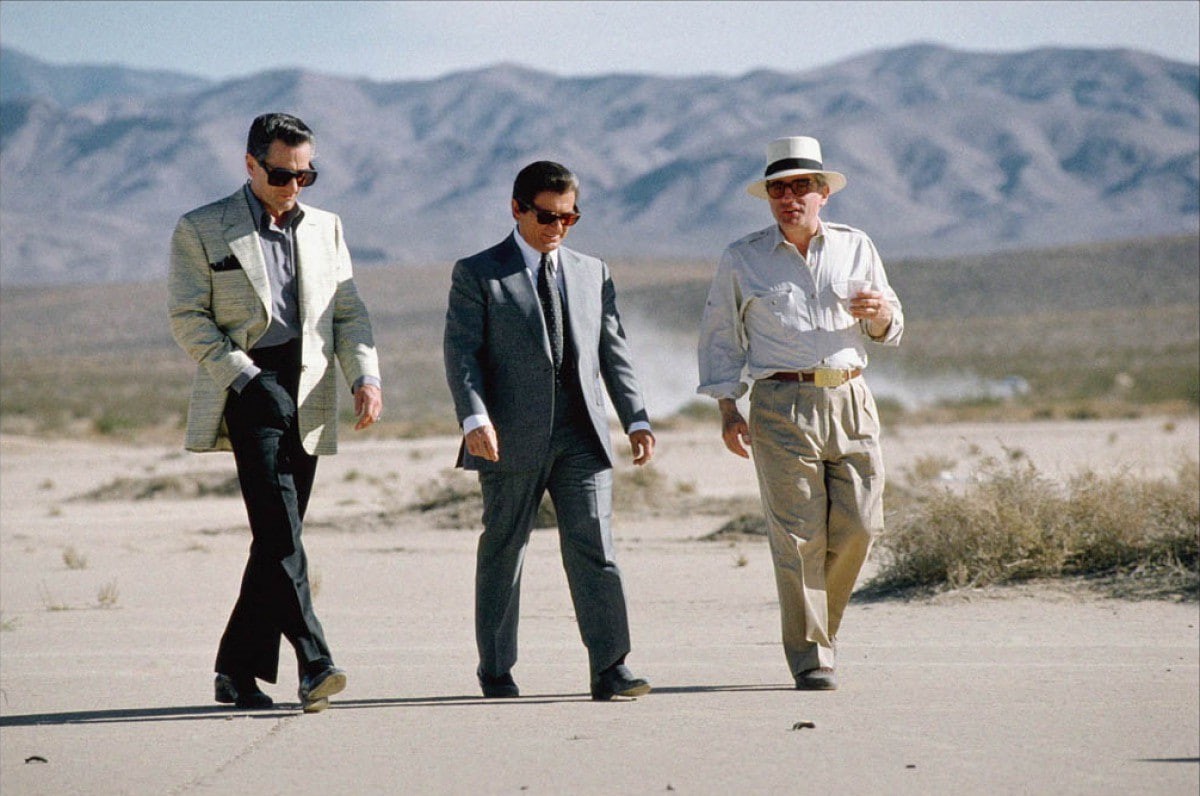 Mafia, sunglasses, Walking, mountain, Nevada, Martin Scorsese, Suits, Film Stills, Robert DeNiro, legends, hat, Desert, Gangsters, Joe Pesci, Casino (movie), HD Wallpaper