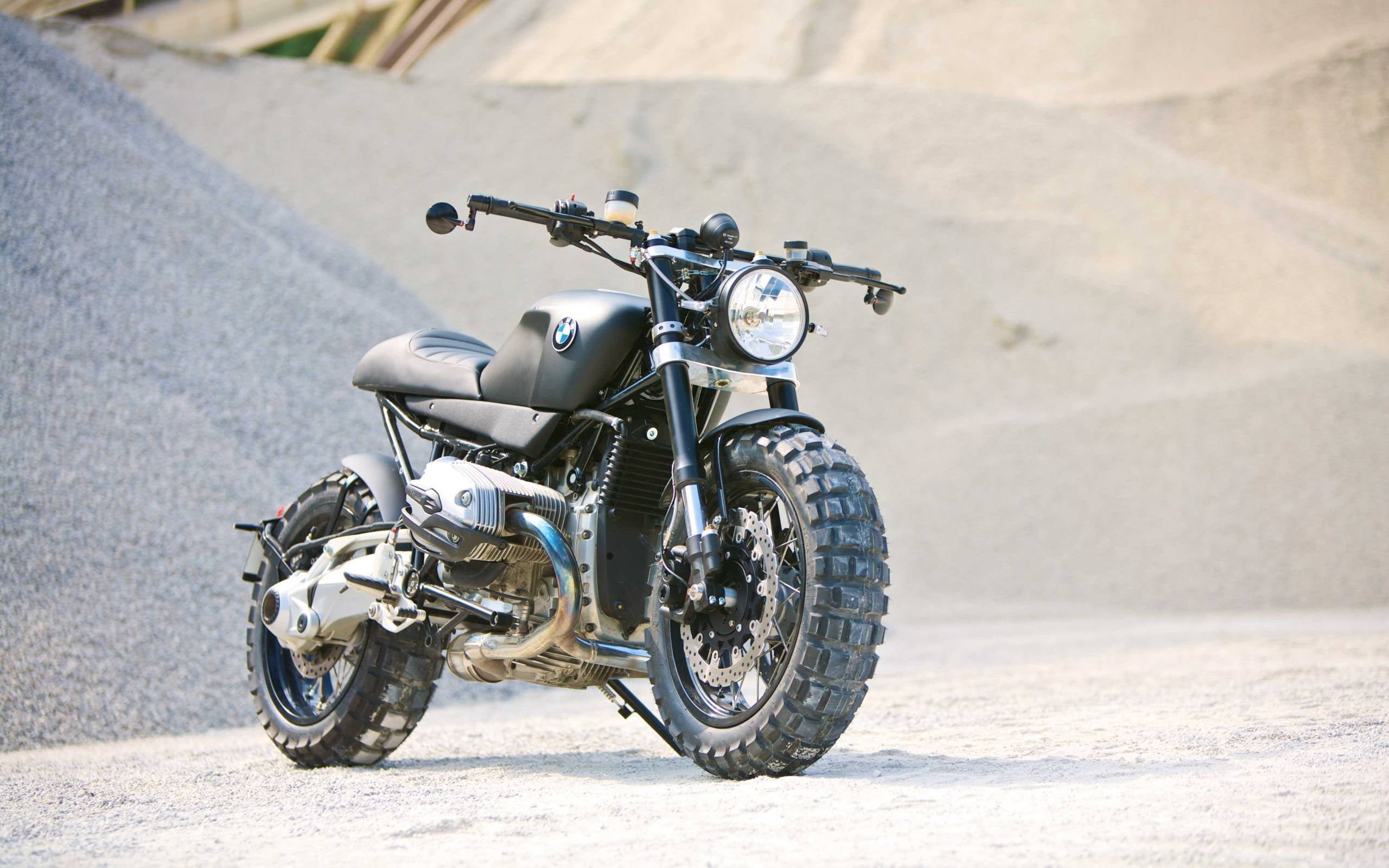outdoors, parking, mode of transportation, road trip, day, city, chrome, transportation, Motorcycles, black, street, riding, scrambler, stationary, road, HD Wallpaper