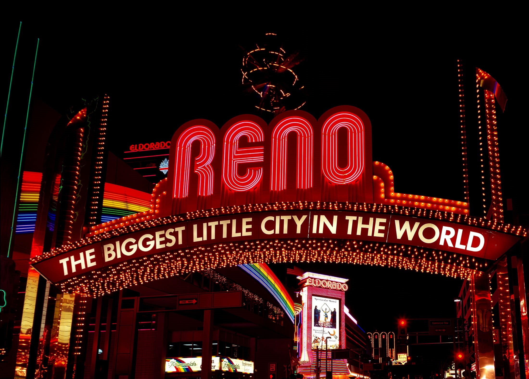 travel Locations, biggest, lighting Equipment, city, city Life, western script, text, communication, lights, illuminated, famous Place, Nevada, arts culture and entertainment, HD Wallpaper