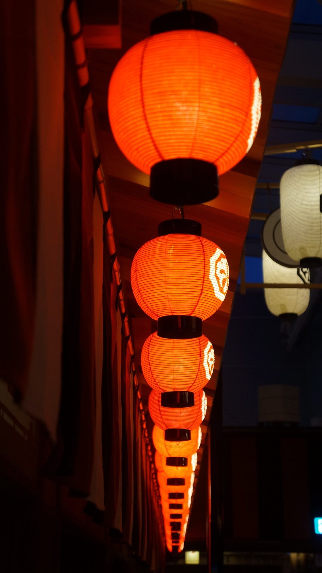 red, chinese lantern festival, built structure, lantern, large group of objects, repetition, paper, 1080P, chinese new year, electric lamp, celebration, Phone HD Wallpaper